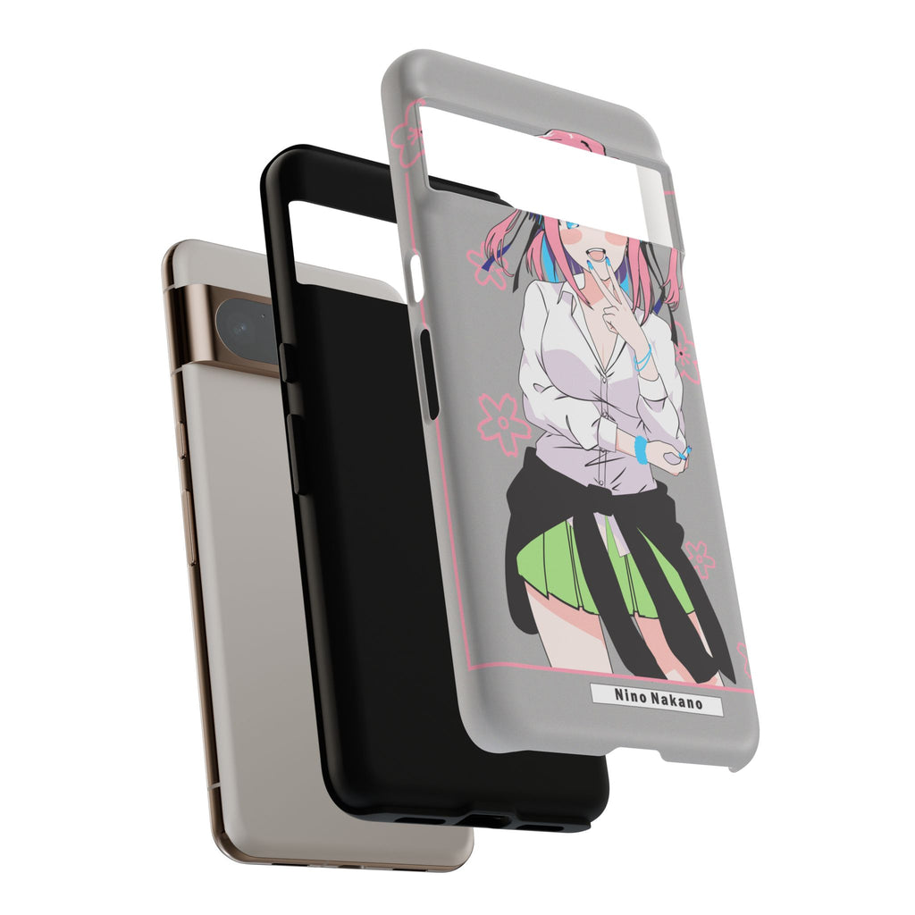 Anime Girl Phone Case — Pink Haired Schoolgirl "Nino Nakano" Cute Otaku Protective Case