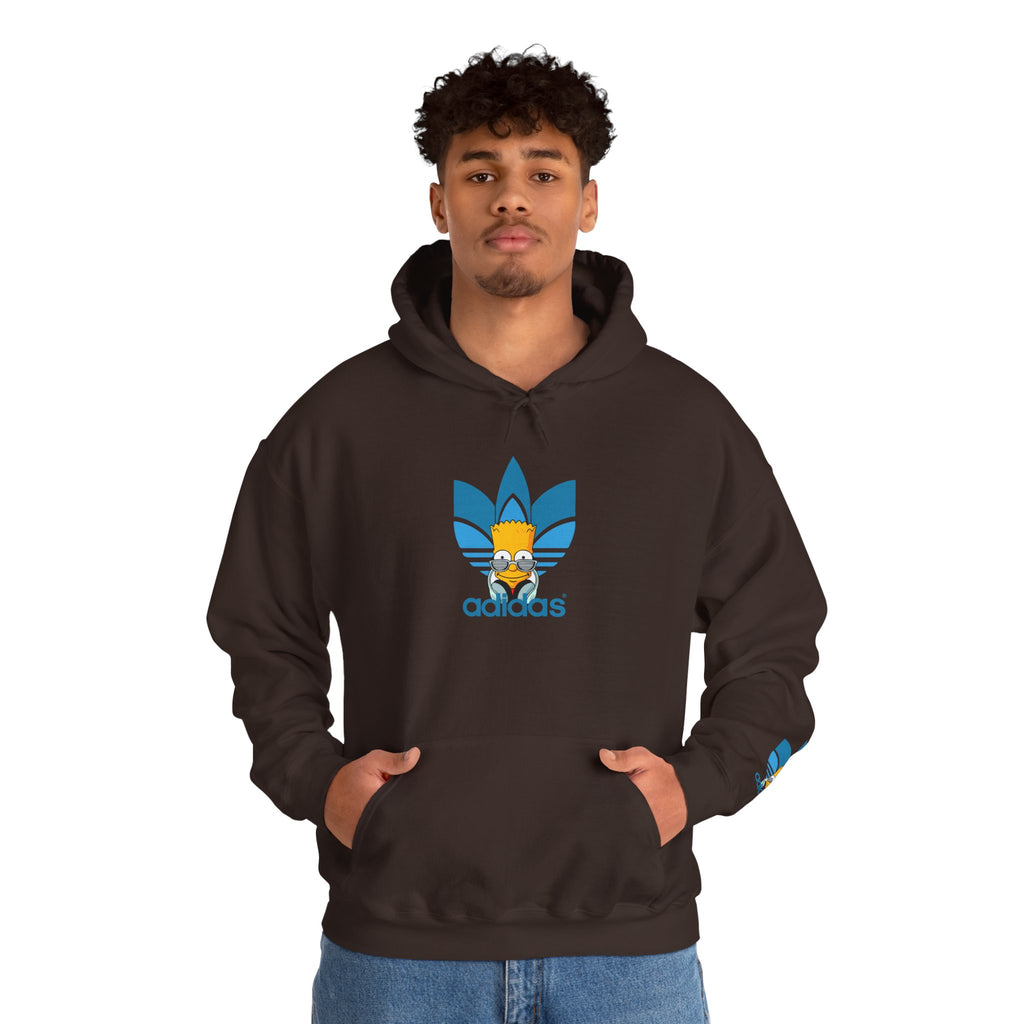 Hoodie — Retro Blue Trefoil Cartoon Logo Hoodie