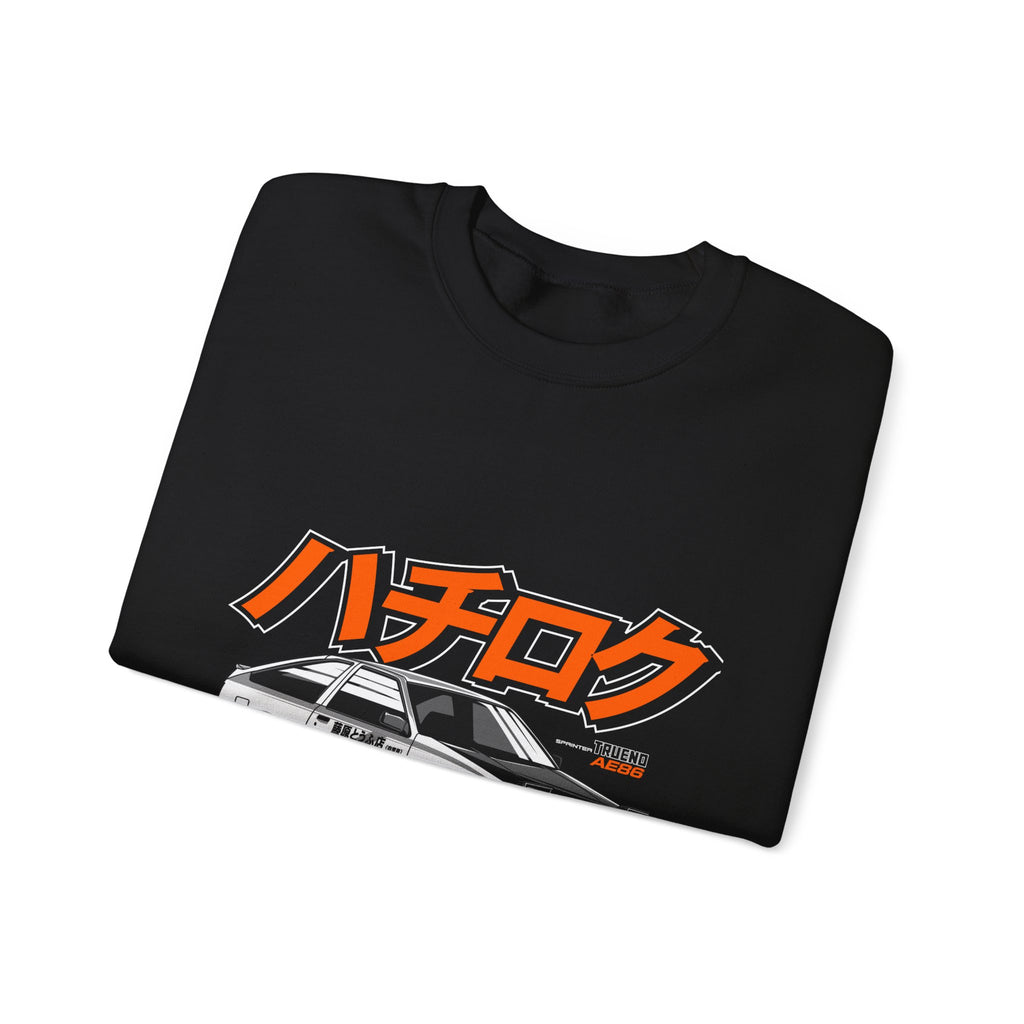 Hachiroku AE86 Car Crewneck Sweatshirt — JDM Drift Classic