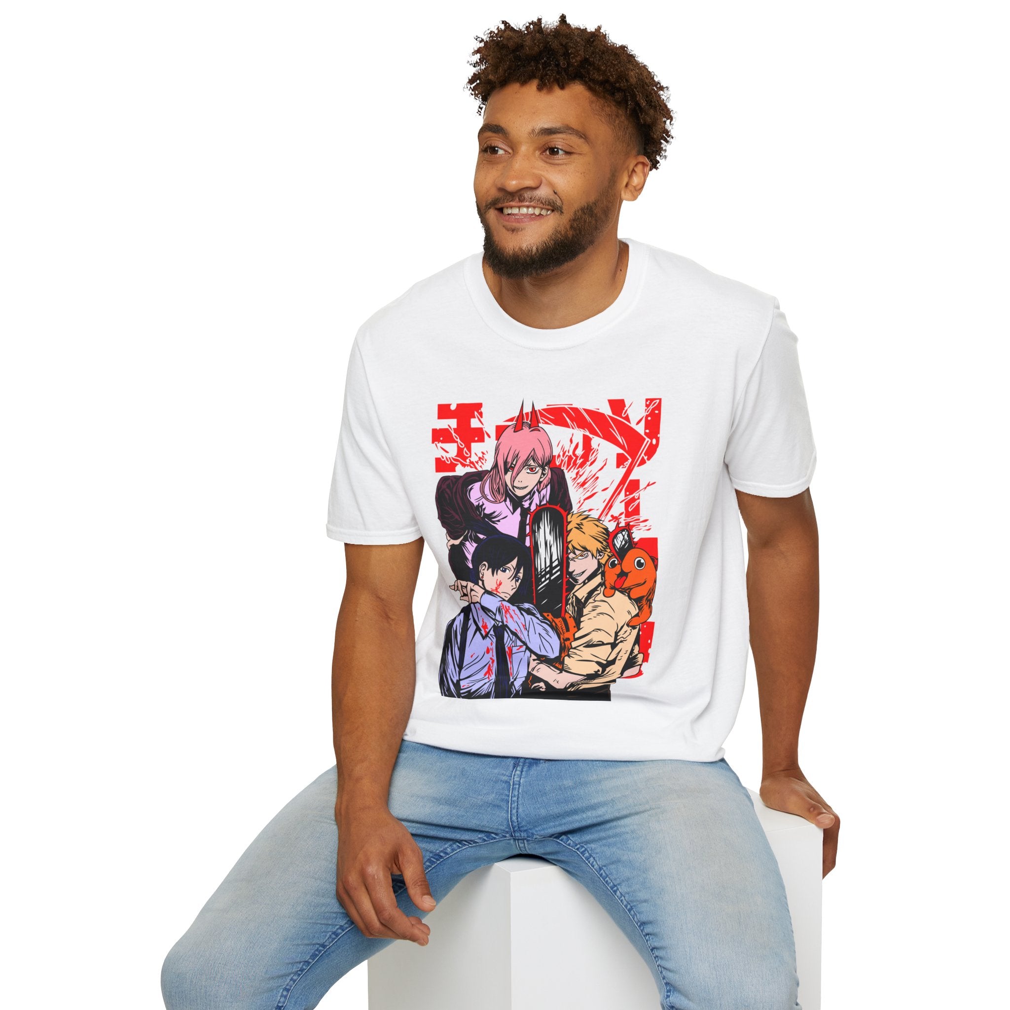 Anime Character Group T-Shirt — Devil Hunter Squad Graphic Tee