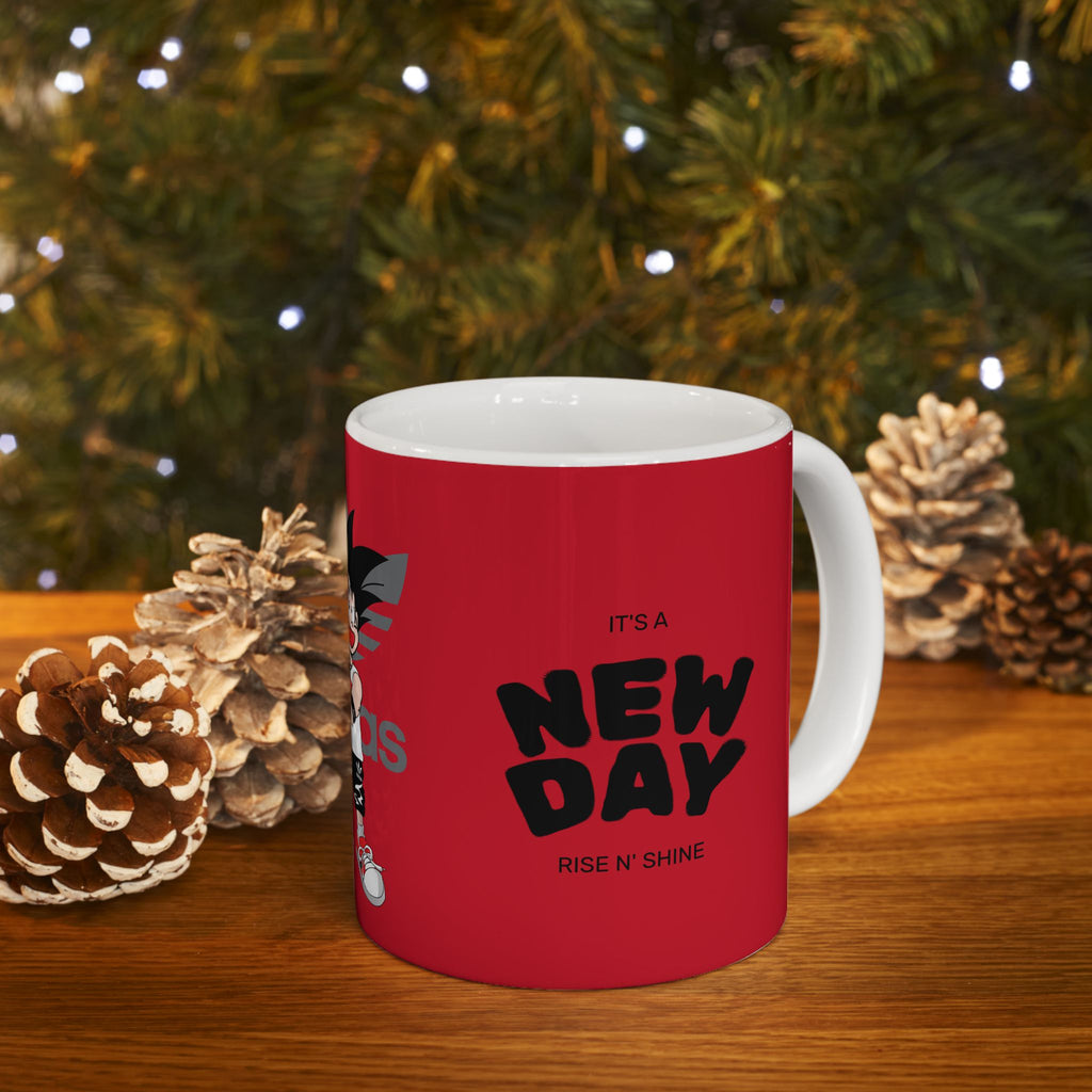 Anime Sneakerhead Mug — Cute Boy with Shoe Boxes, Retro Streetwear Coffee Cup (11oz/15oz)