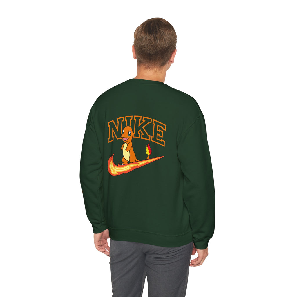 Charmande Flame Swoosh Crewneck Sweatshirt