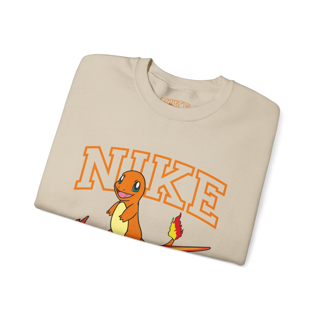 Charmande Flame Swoosh Crewneck Sweatshirt