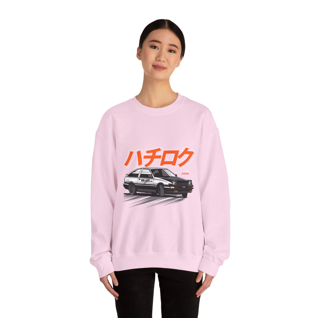 Hachiroku AE86 Car Crewneck Sweatshirt — JDM Drift Classic