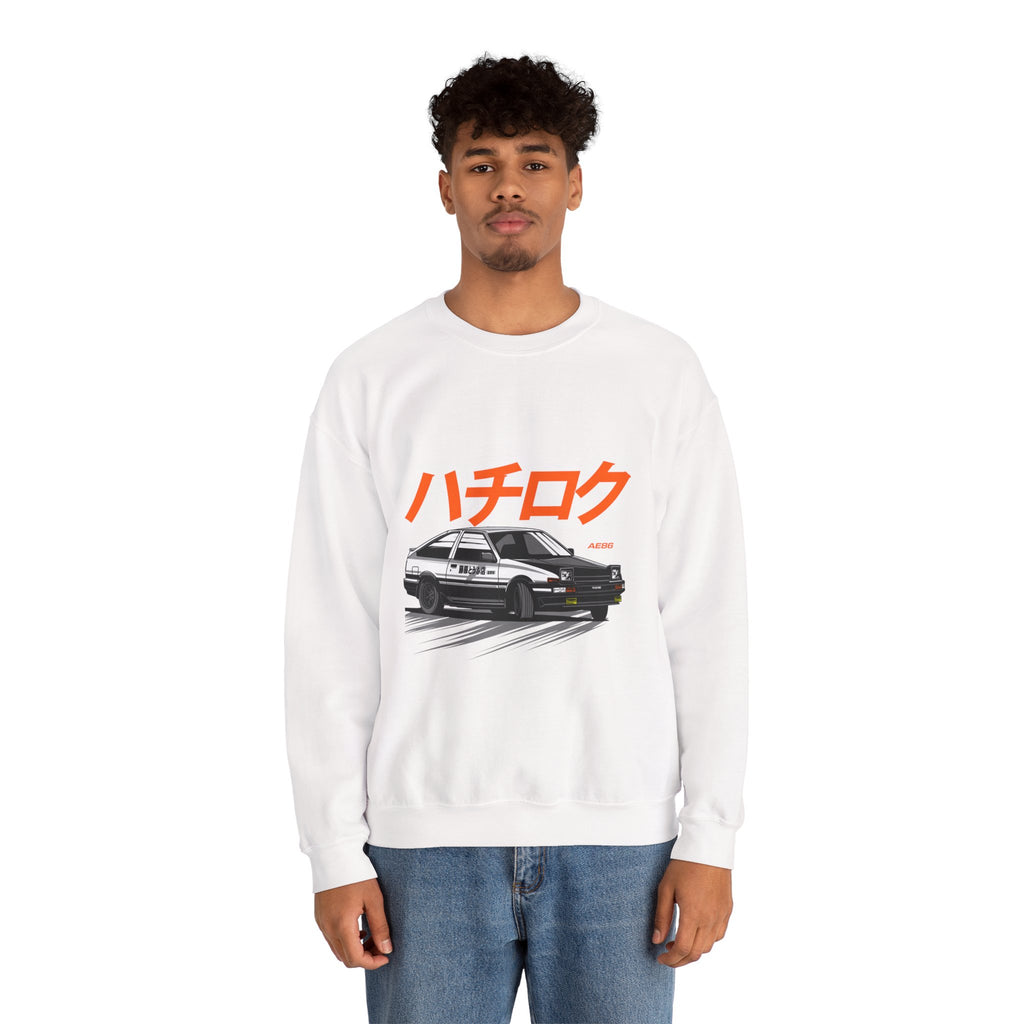 Hachiroku AE86 Car Crewneck Sweatshirt — JDM Drift Classic