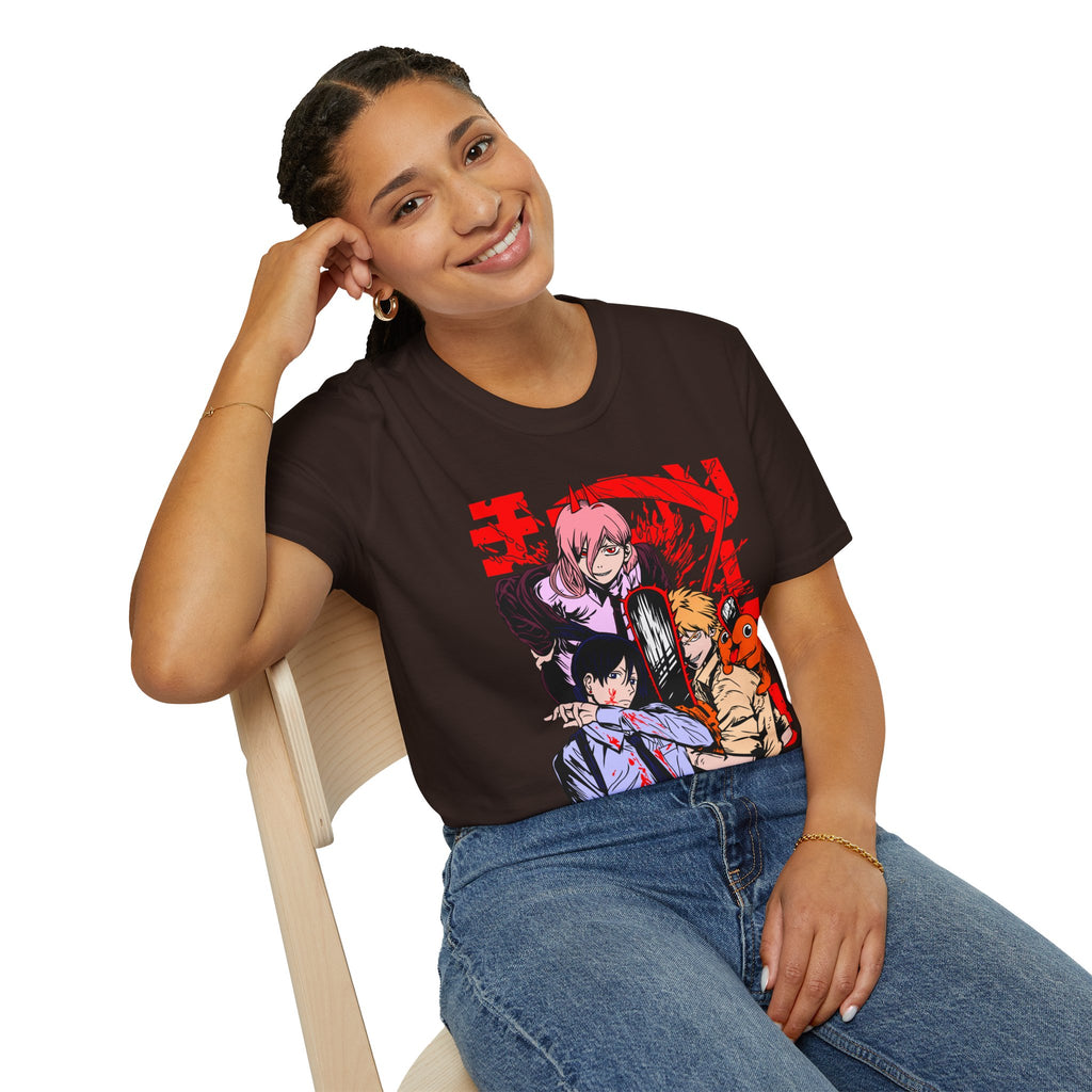 Anime Character Group T-Shirt — Devil Hunter Squad Graphic Tee