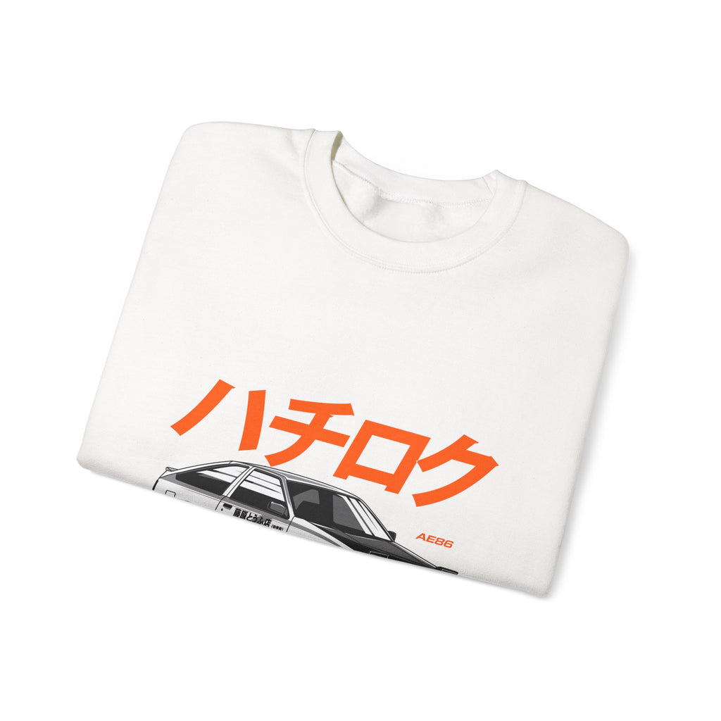 Hachiroku AE86 Car Crewneck Sweatshirt — JDM Drift Classic