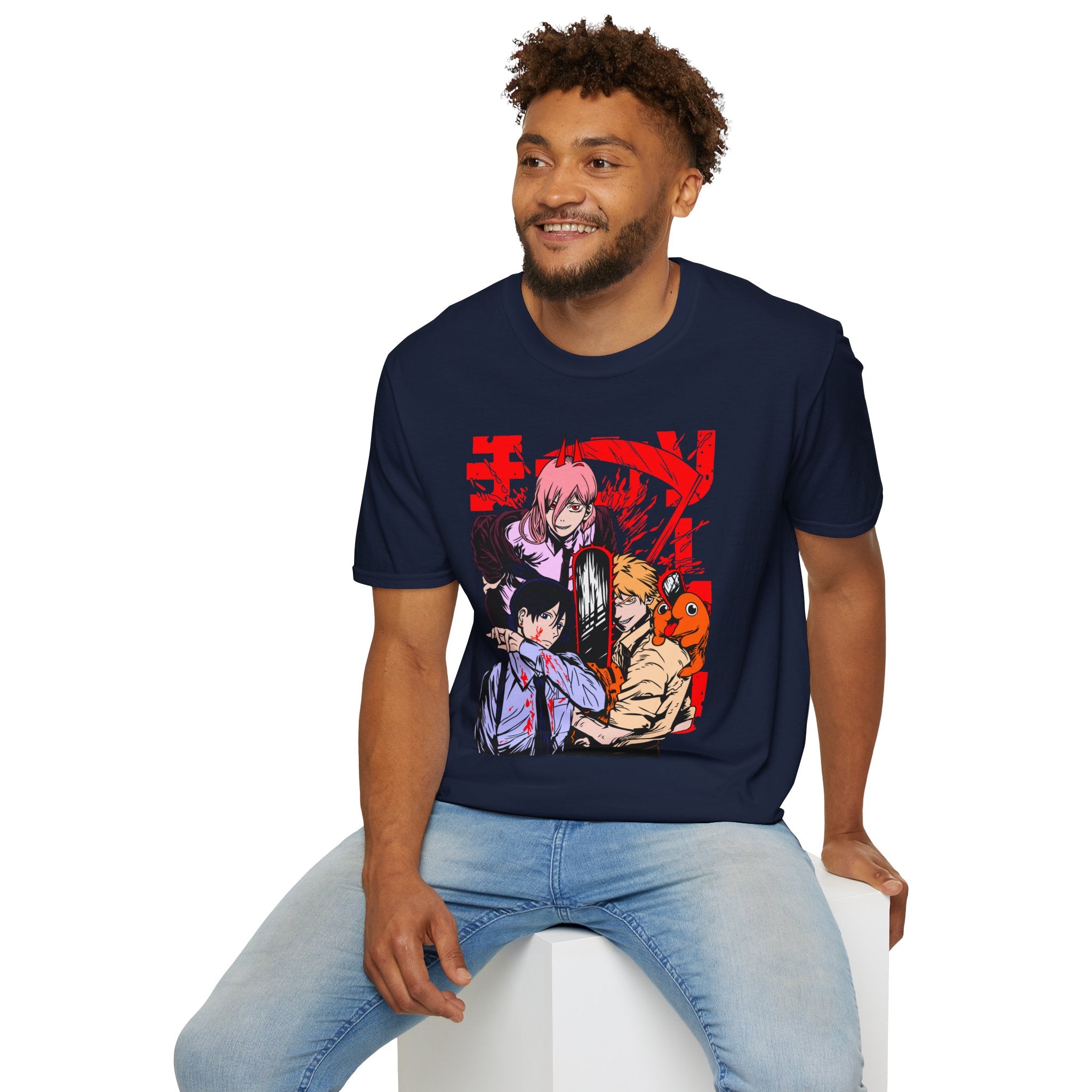 Anime Character Group T-Shirt — Devil Hunter Squad Graphic Tee