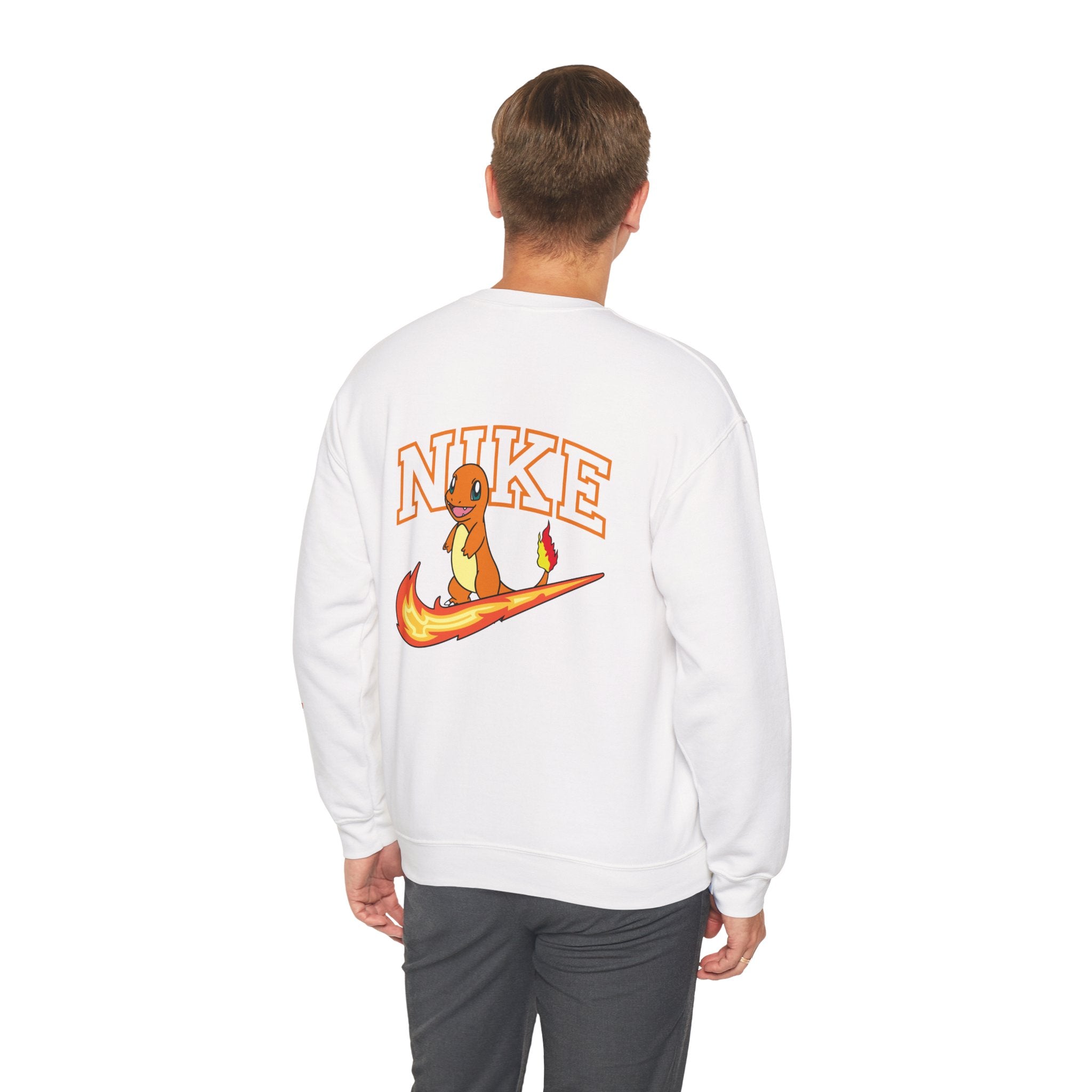 Charmande Flame Swoosh Crewneck Sweatshirt