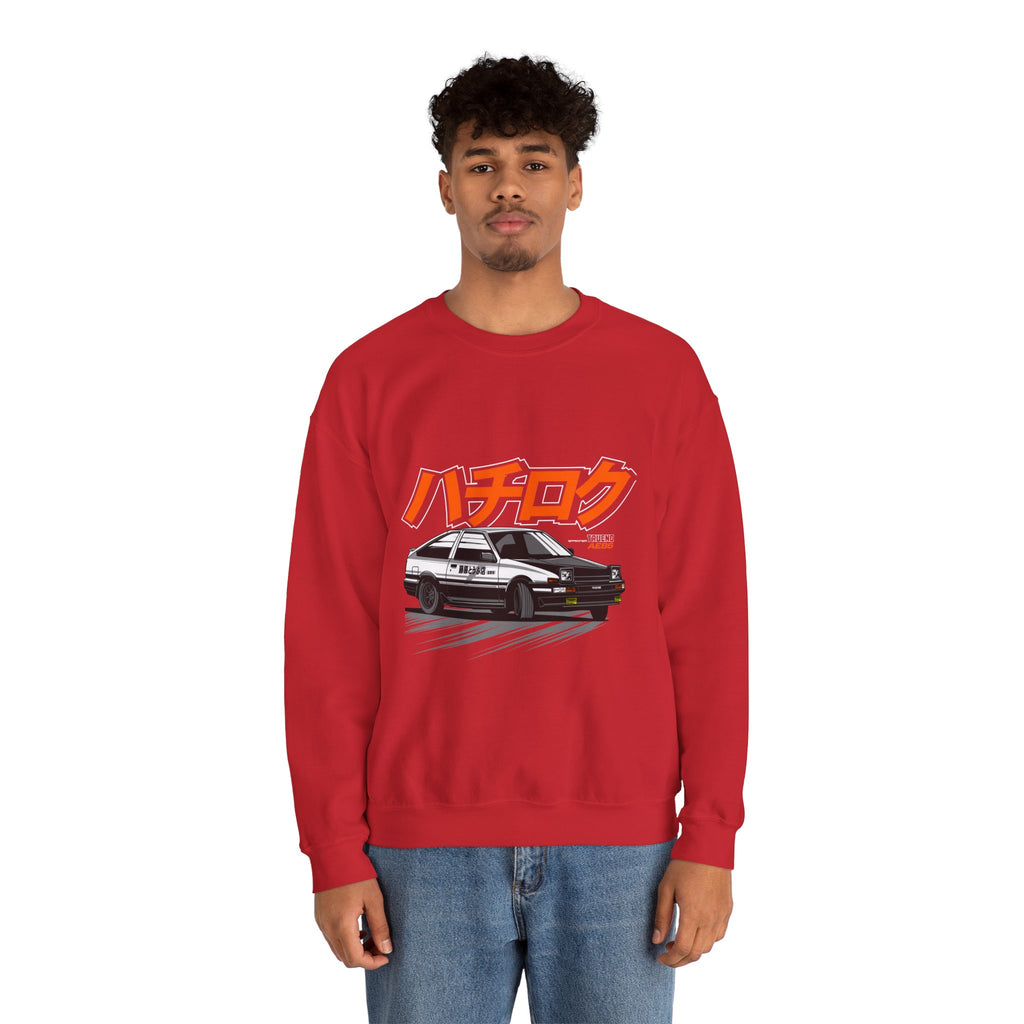 Hachiroku AE86 Car Crewneck Sweatshirt — JDM Drift Classic
