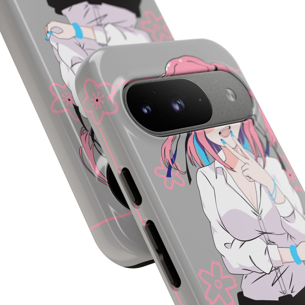 Anime Girl Phone Case — Pink Haired Schoolgirl "Nino Nakano" Cute Otaku Protective Case