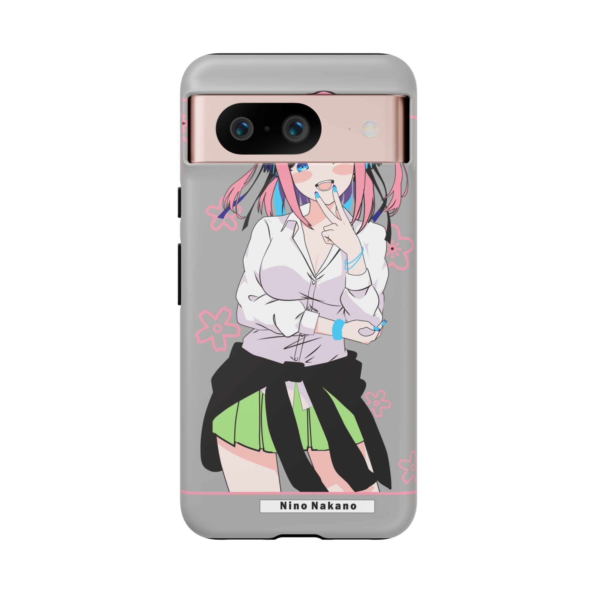 Anime Girl Phone Case — Pink Haired Schoolgirl "Nino Nakano" Cute Otaku Protective Case