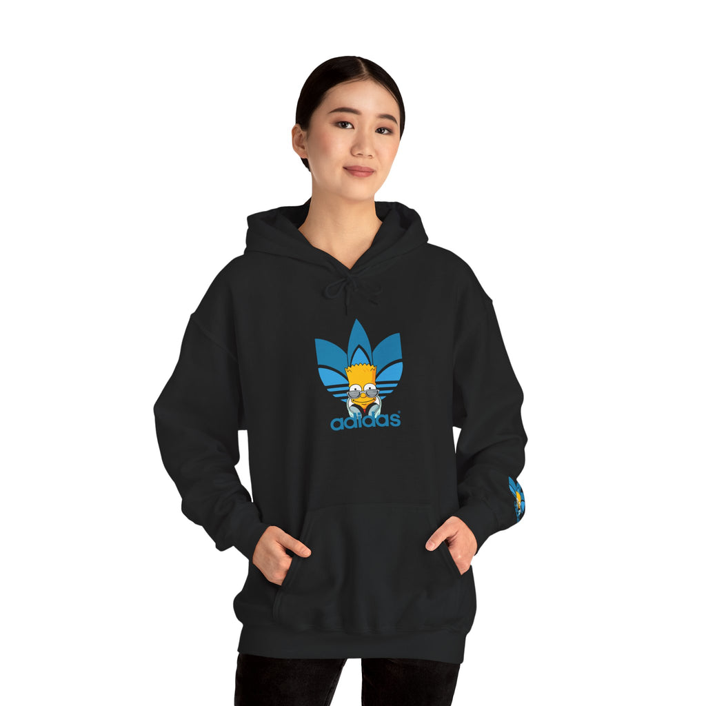 Hoodie — Retro Blue Trefoil Cartoon Logo Hoodie