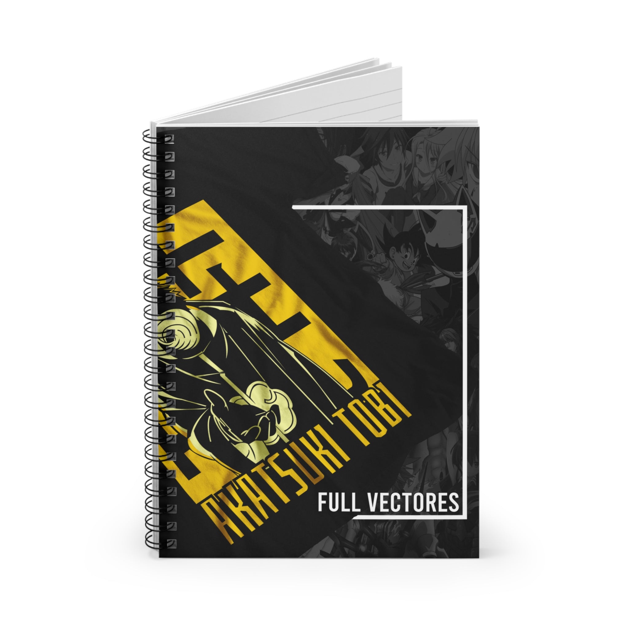 Anime Volleyball Notebook — 'Akatsuki Tobi' Spiral Ruled Journal