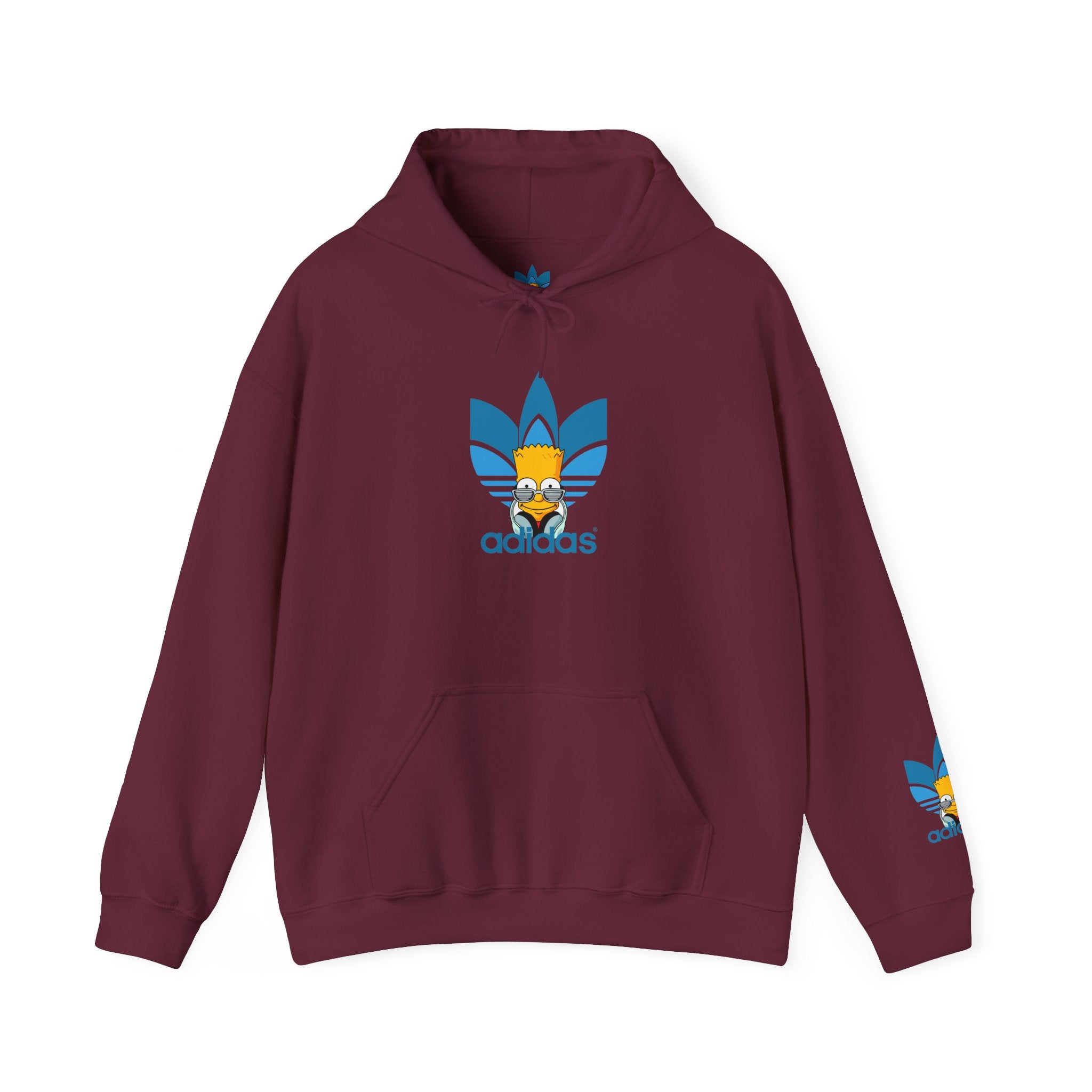 Hoodie — Retro Blue Trefoil Cartoon Logo Hoodie