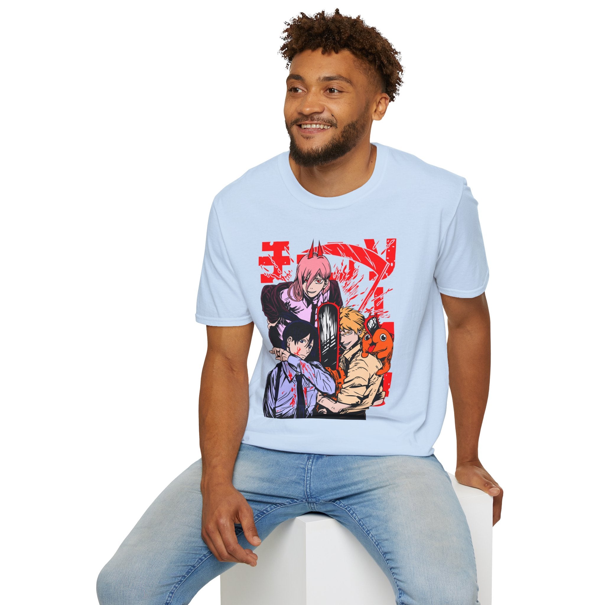 Anime Character Group T-Shirt — Devil Hunter Squad Graphic Tee