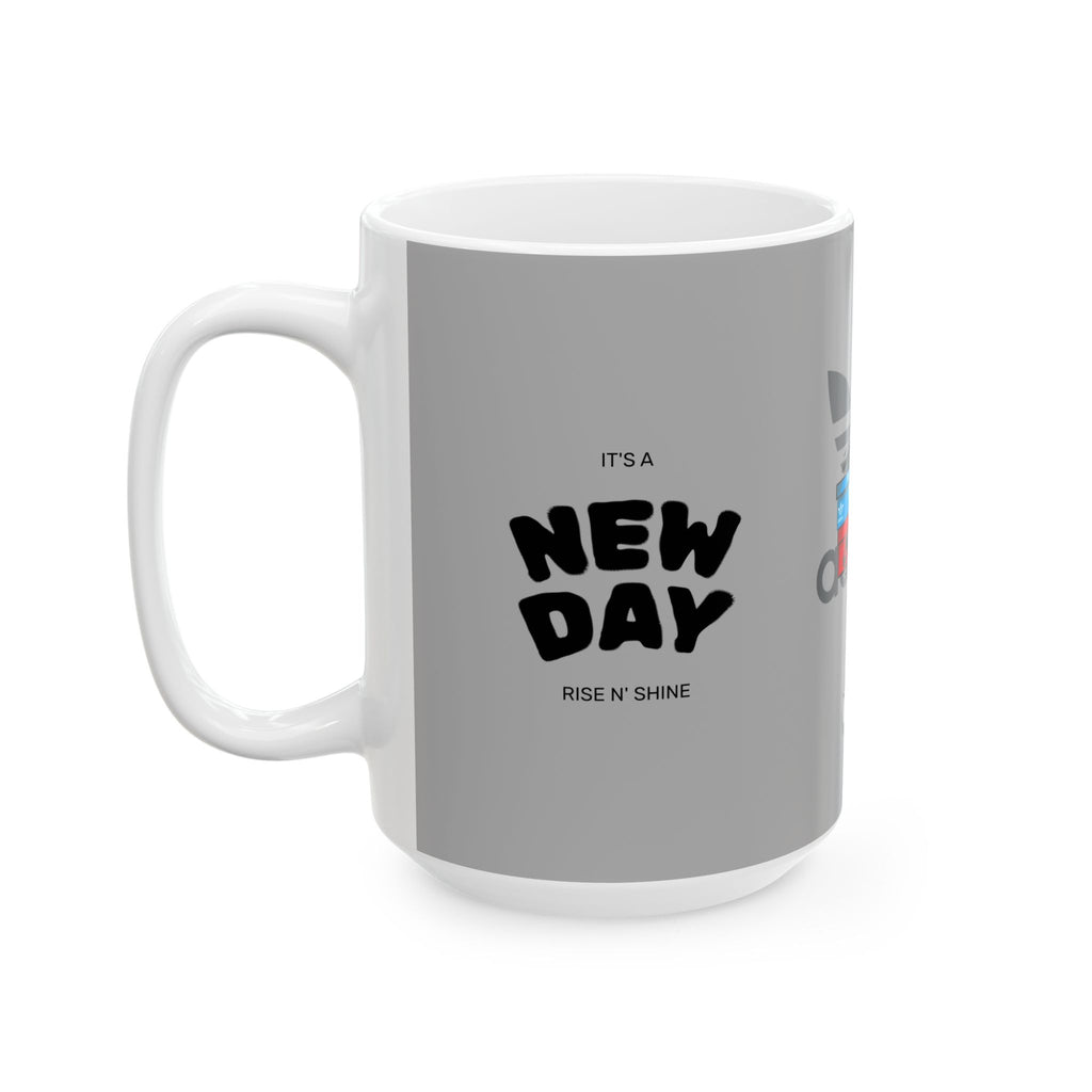 Anime Sneakerhead Mug — Cute Boy with Shoe Boxes, Retro Streetwear Coffee Cup (11oz/15oz)