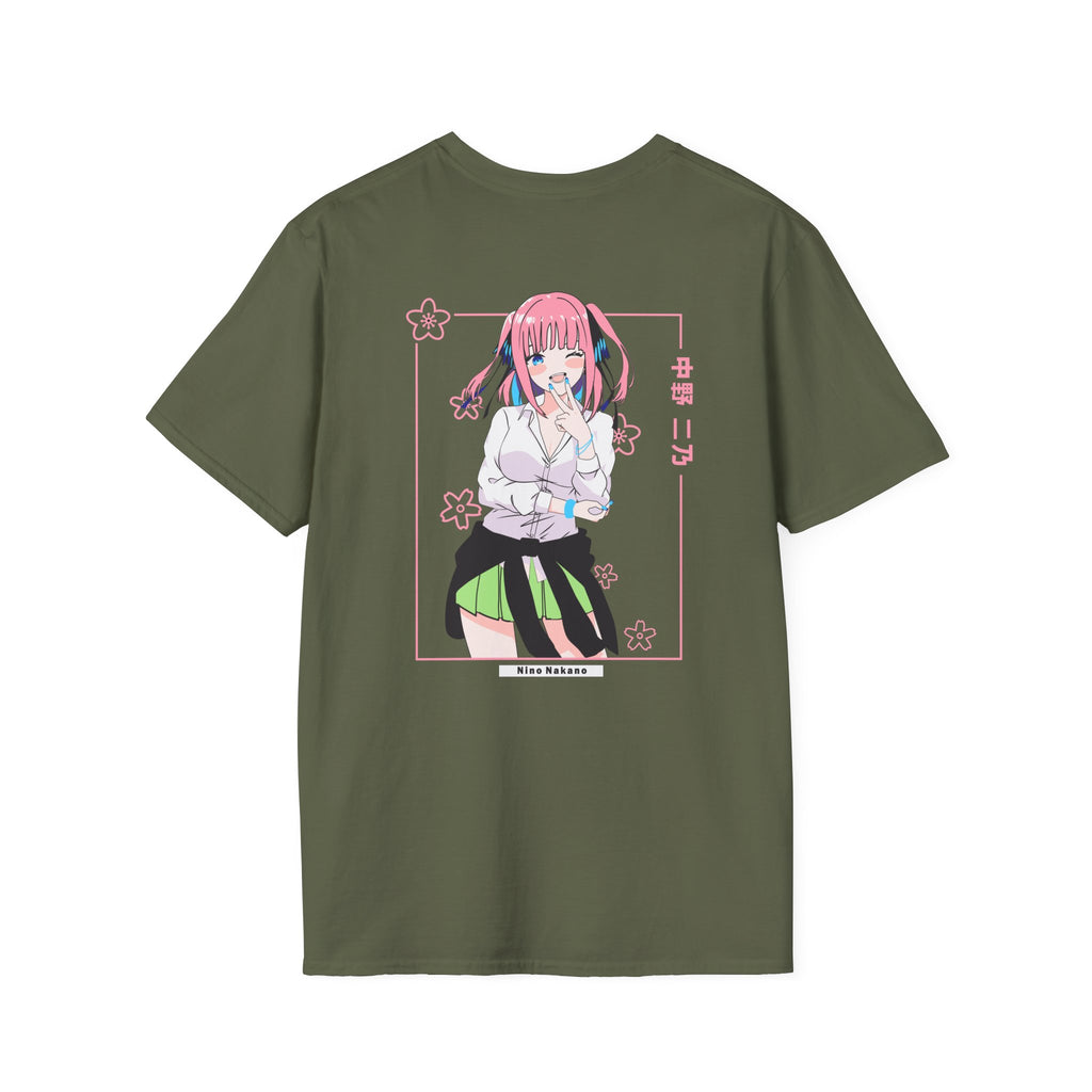 Anime Character T-Shirt — Cute Pink-Haired Schoolgirl Design ("Miku Nakano")