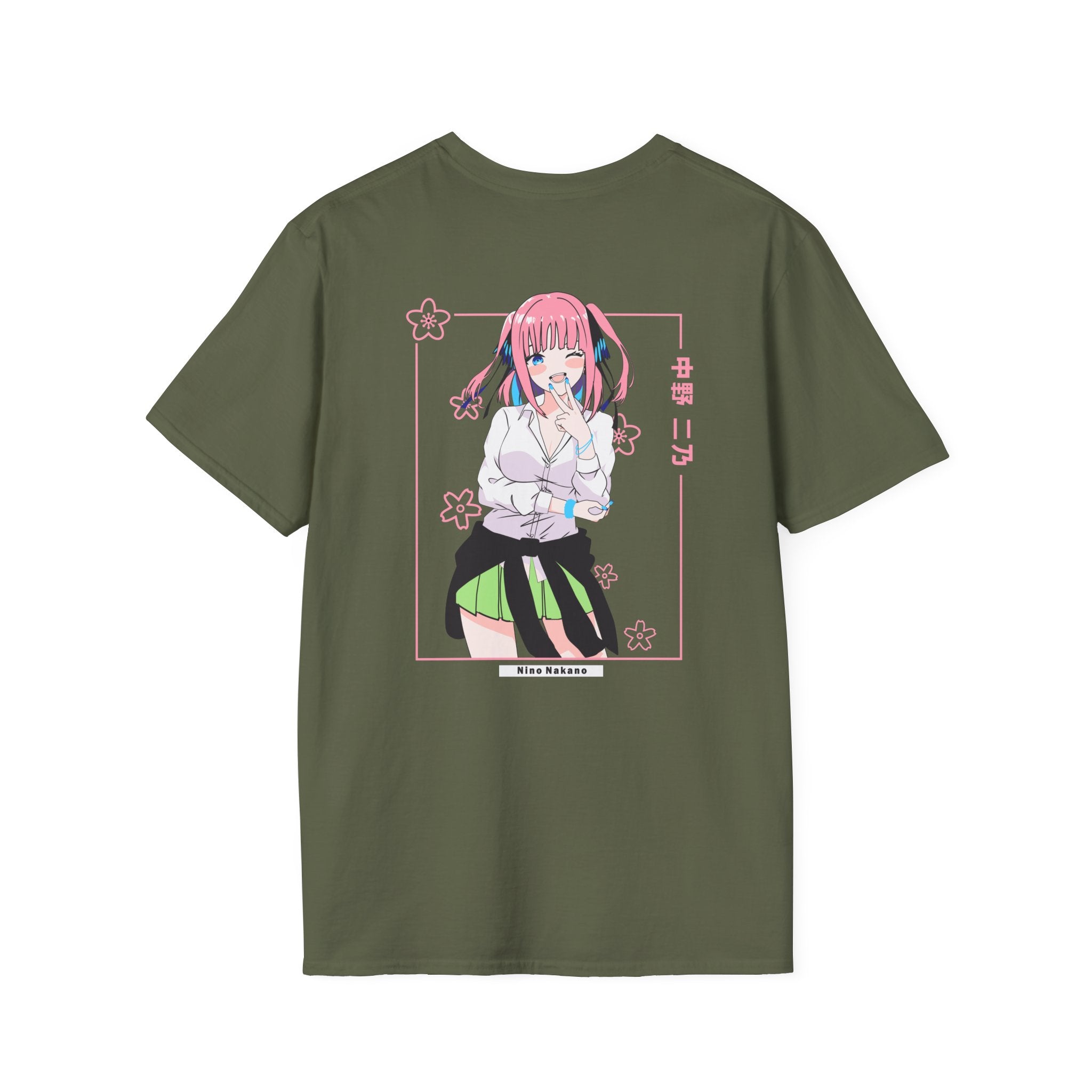 Anime Character T-Shirt — Cute Pink-Haired Schoolgirl Design ("Miku Nakano")