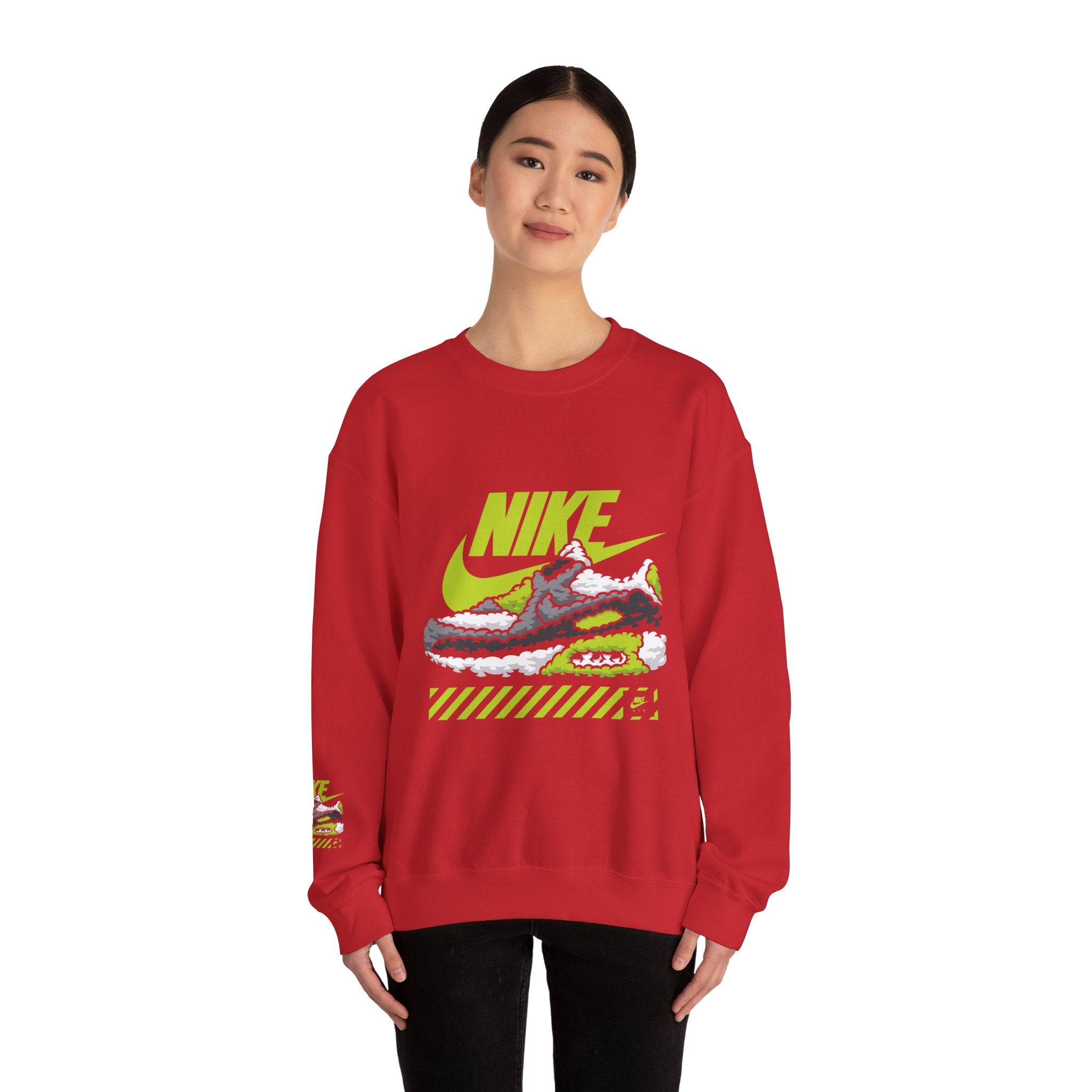 Nike Graphic Crewneck Sweatshirt — Retro Sneaker Logo Pullover