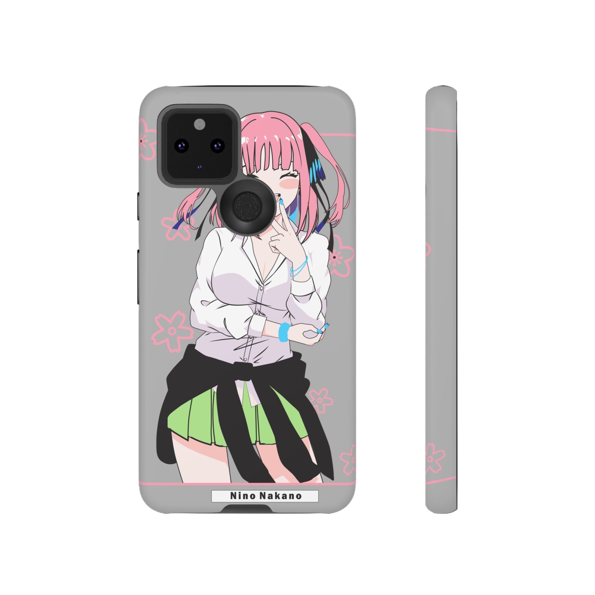 Anime Girl Phone Case — Pink Haired Schoolgirl "Nino Nakano" Cute Otaku Protective Case