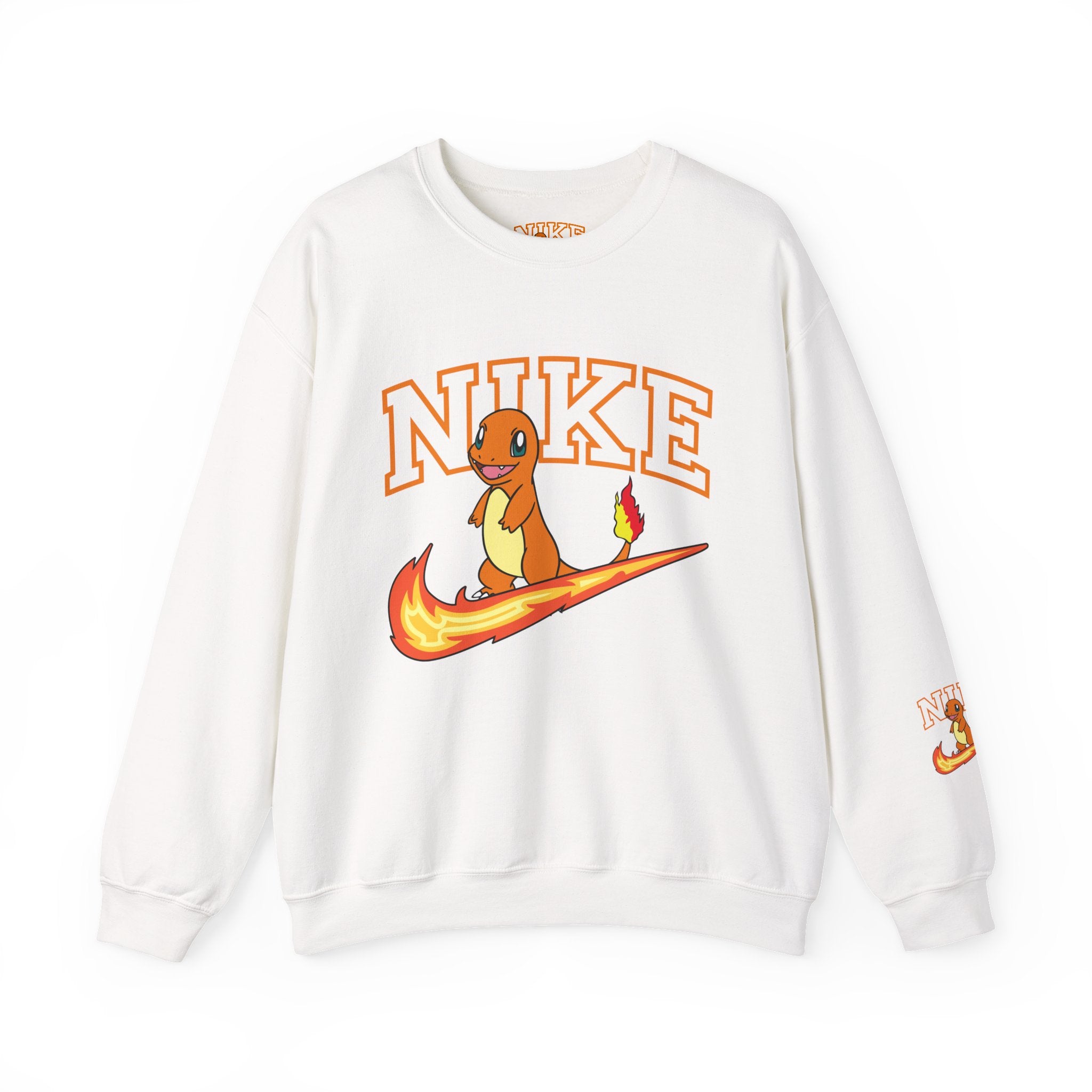 Charmande Flame Swoosh Crewneck Sweatshirt