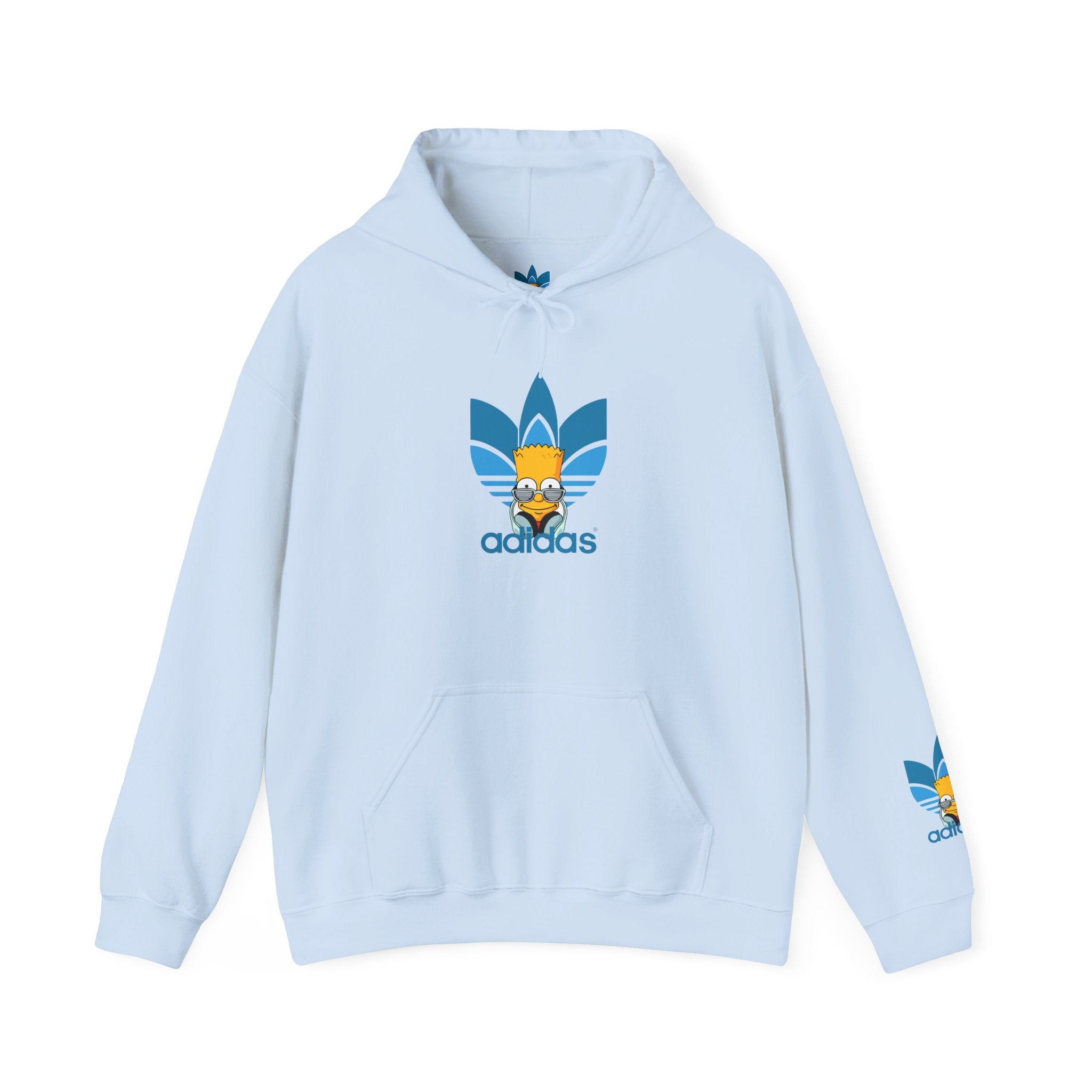 Hoodie — Retro Blue Trefoil Cartoon Logo Hoodie
