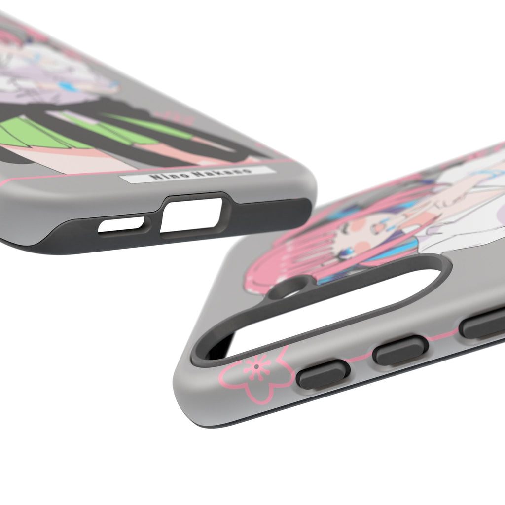 Anime Girl Phone Case — Pink Haired Schoolgirl "Nino Nakano" Cute Otaku Protective Case