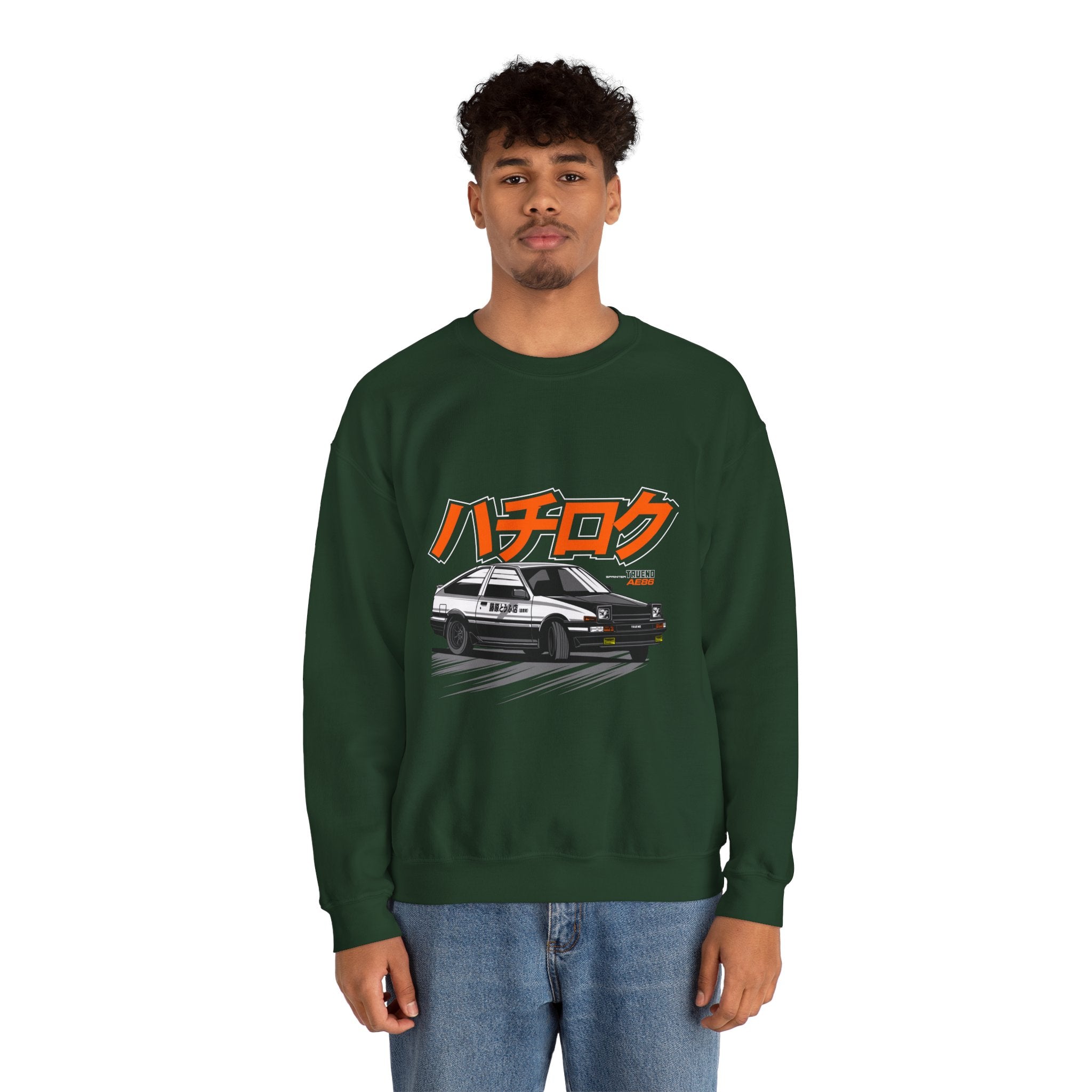 Hachiroku AE86 Car Crewneck Sweatshirt — JDM Drift Classic