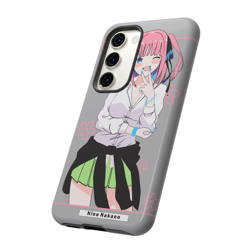 Anime Girl Phone Case — Pink Haired Schoolgirl "Nino Nakano" Cute Otaku Protective Case
