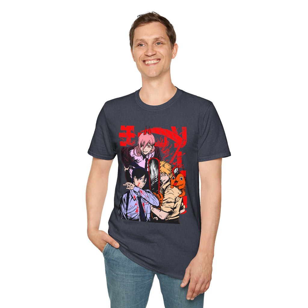 Anime Character Group T-Shirt — Devil Hunter Squad Graphic Tee