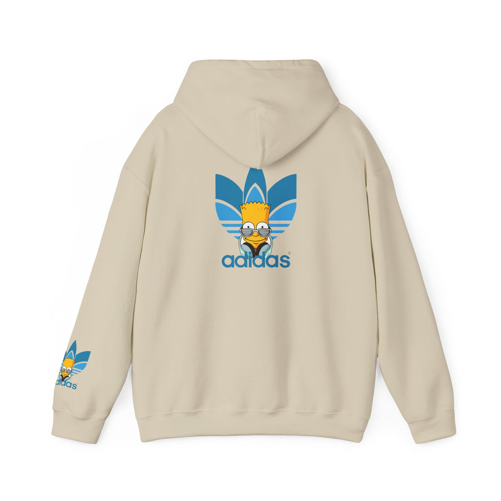 Hoodie — Retro Blue Trefoil Cartoon Logo Hoodie