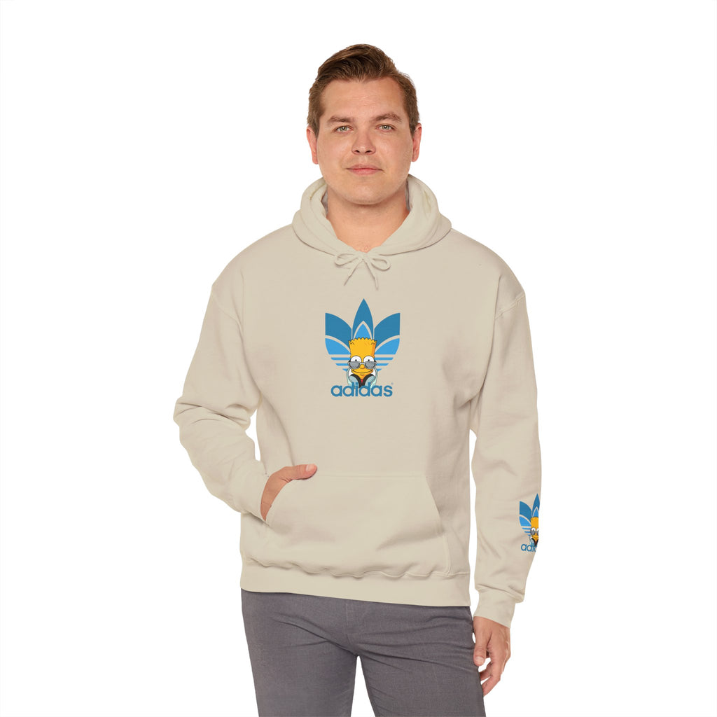 Hoodie — Retro Blue Trefoil Cartoon Logo Hoodie