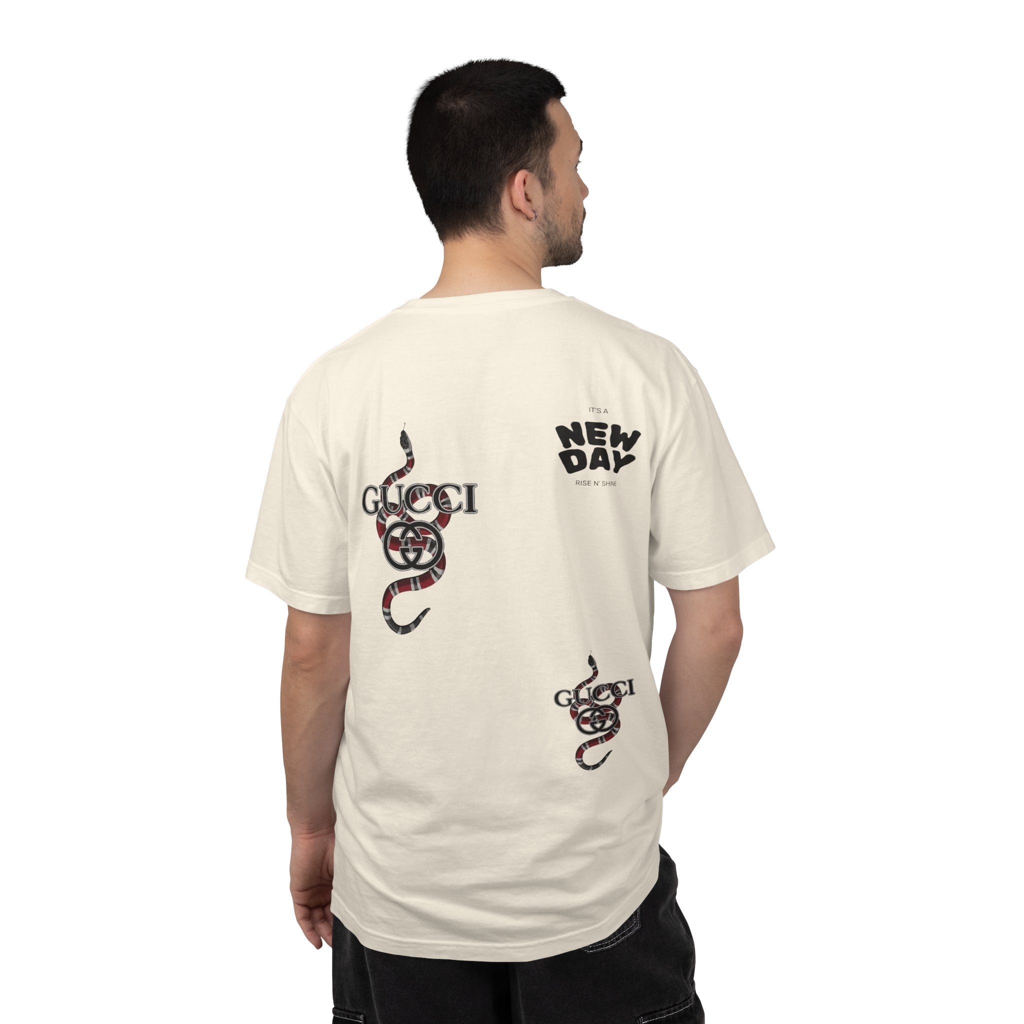 Graphic T-Shirt — Snake Logo Tee ("New Day")