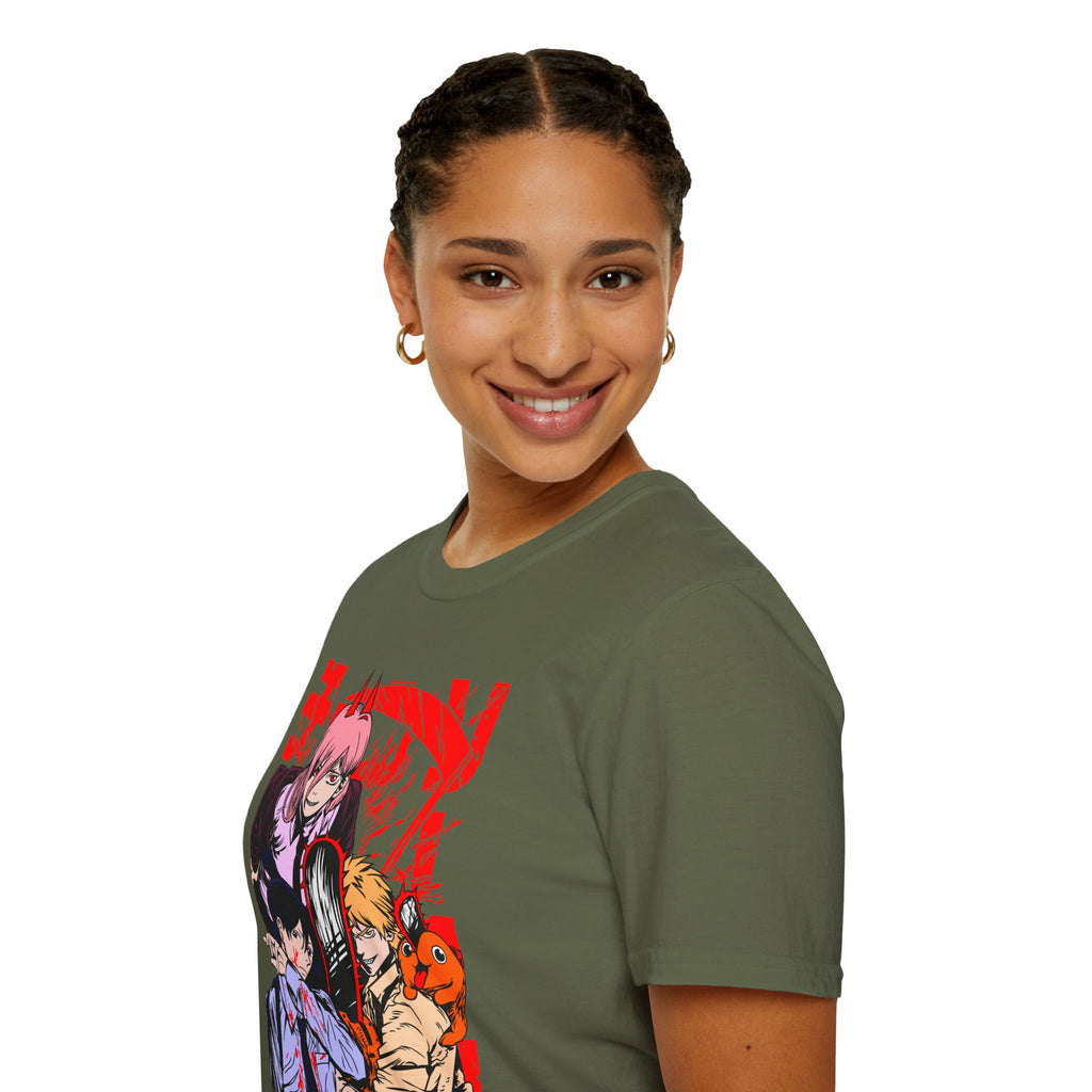 Anime Character Group T-Shirt — Devil Hunter Squad Graphic Tee