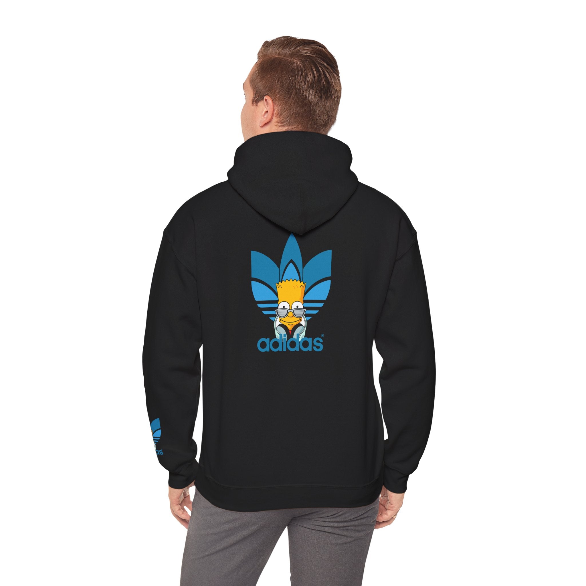 Hoodie — Retro Blue Trefoil Cartoon Logo Hoodie