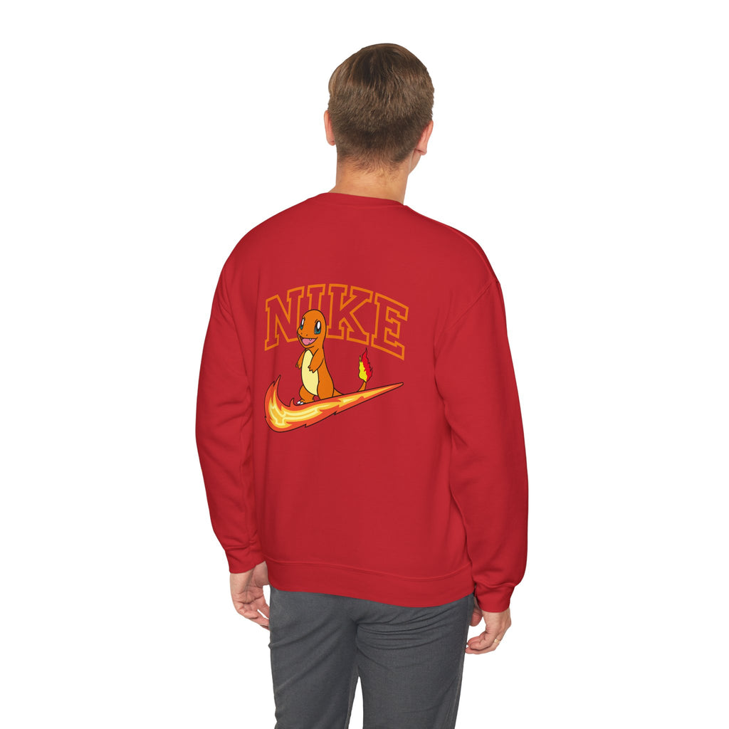 Charmande Flame Swoosh Crewneck Sweatshirt
