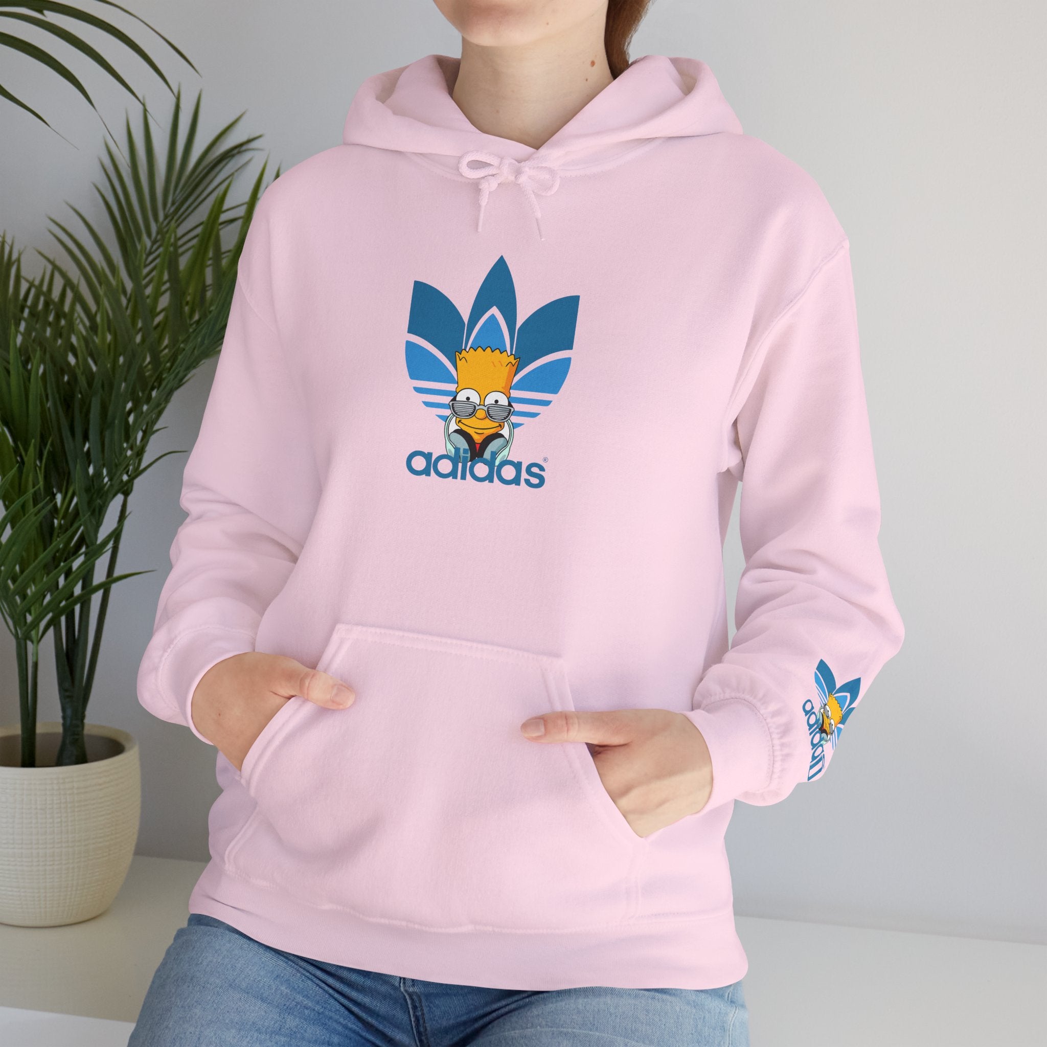 Hoodie — Retro Blue Trefoil Cartoon Logo Hoodie