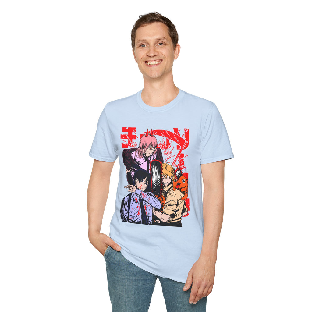 Anime Character Group T-Shirt — Devil Hunter Squad Graphic Tee