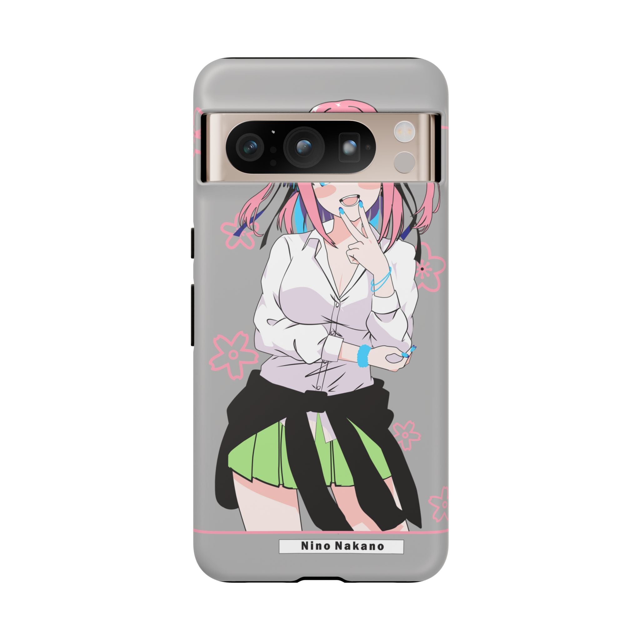 Anime Girl Phone Case — Pink Haired Schoolgirl "Nino Nakano" Cute Otaku Protective Case
