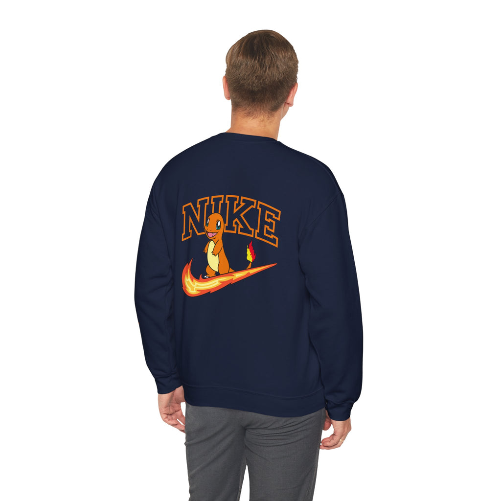 Charmande Flame Swoosh Crewneck Sweatshirt