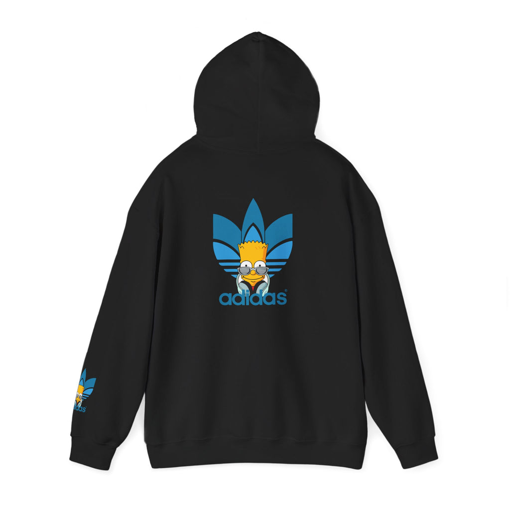 Hoodie — Retro Blue Trefoil Cartoon Logo Hoodie