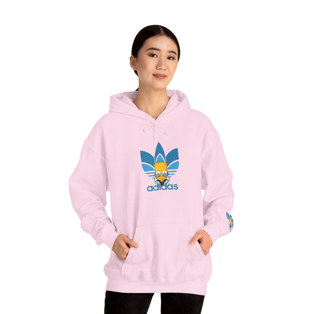 Hoodie — Retro Blue Trefoil Cartoon Logo Hoodie