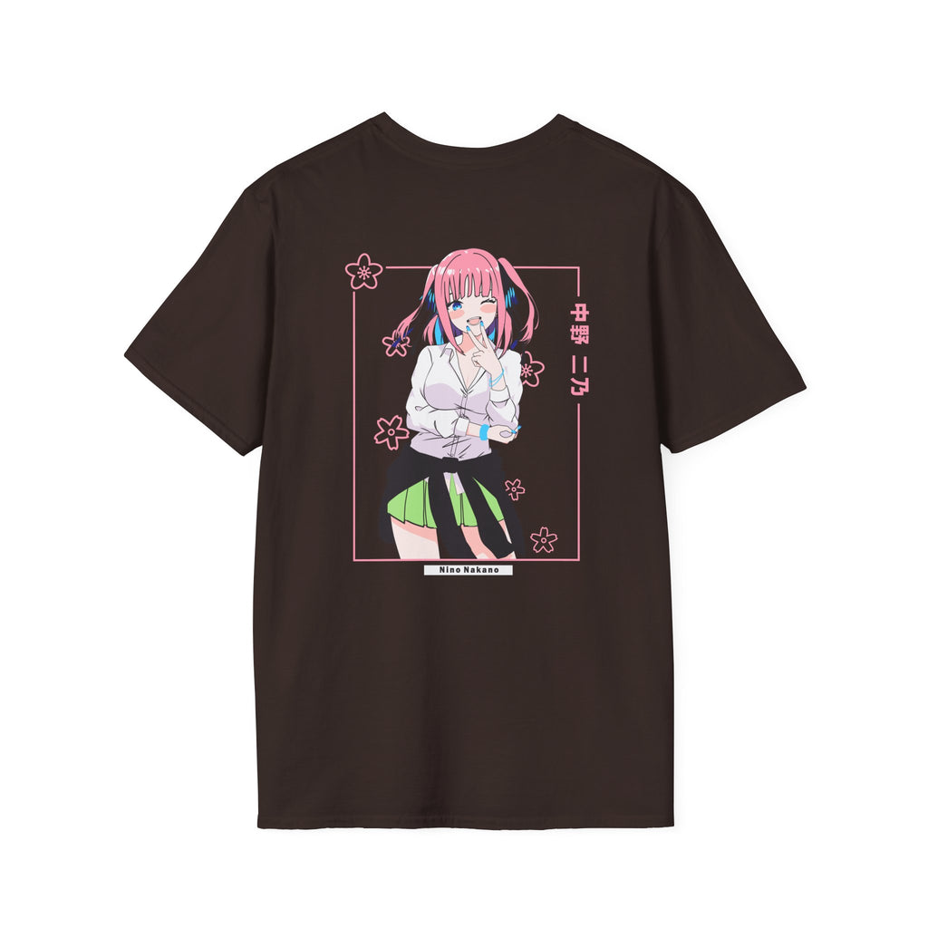 Anime Character T-Shirt — Cute Pink-Haired Schoolgirl Design ("Miku Nakano")