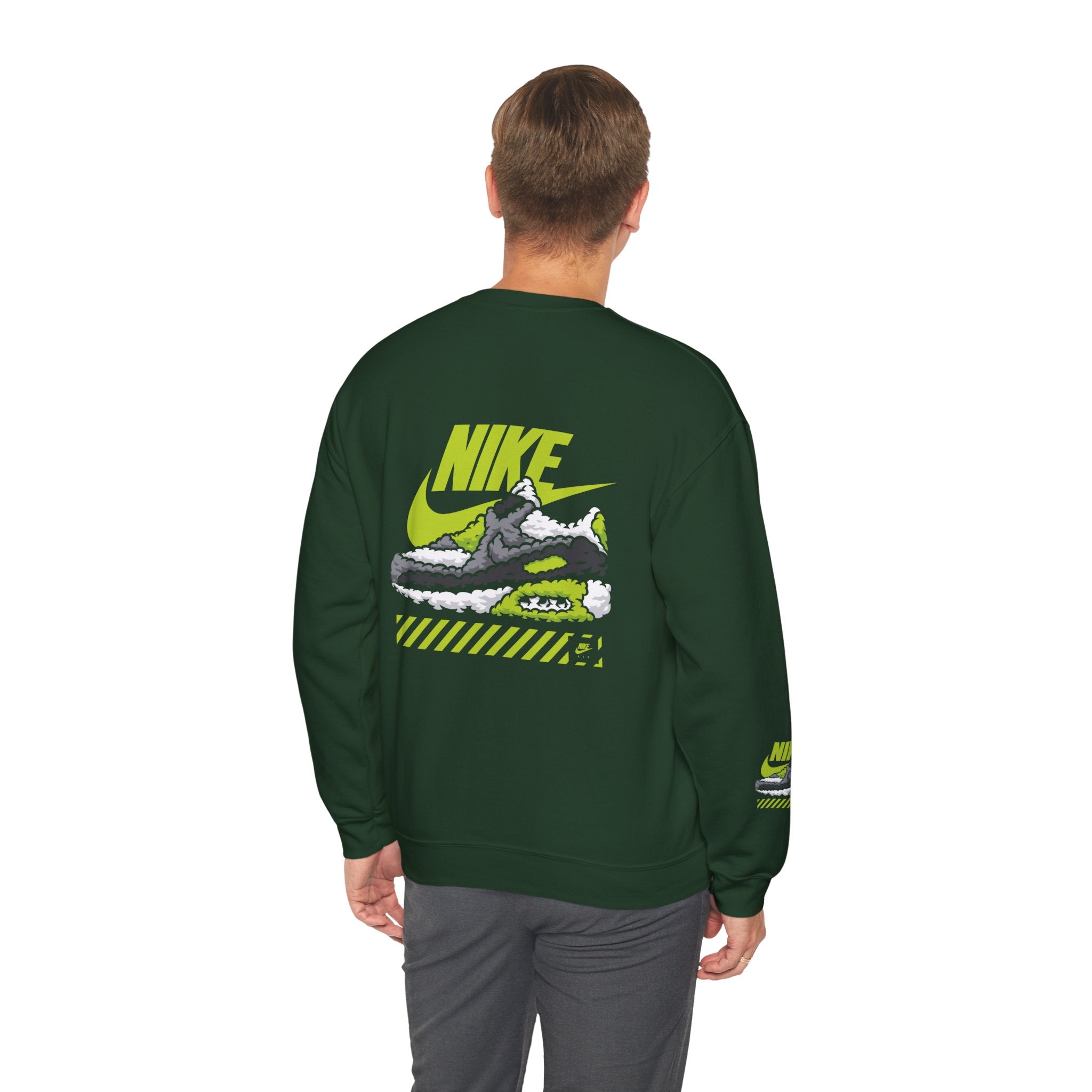 Nike Graphic Crewneck Sweatshirt — Retro Sneaker Logo Pullover