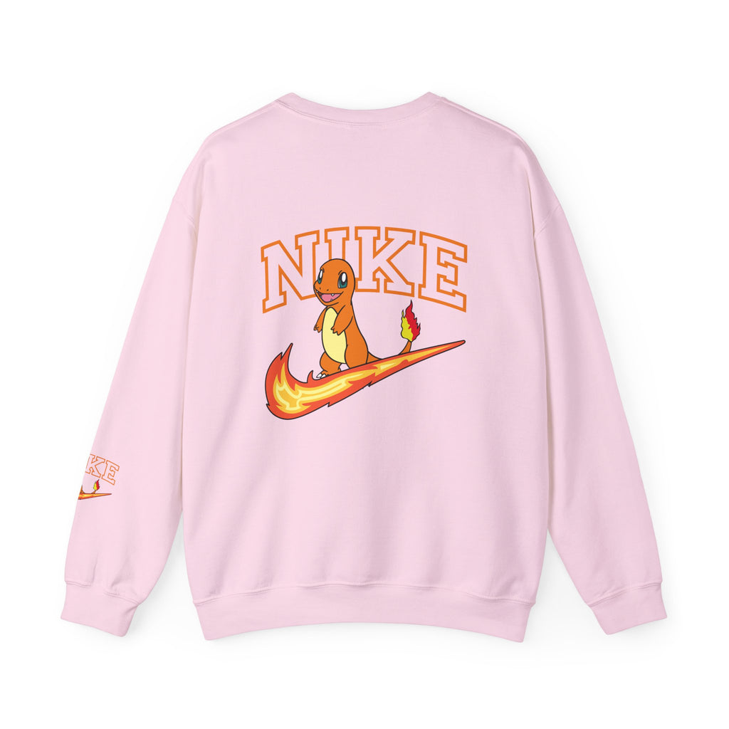 Charmande Flame Swoosh Crewneck Sweatshirt