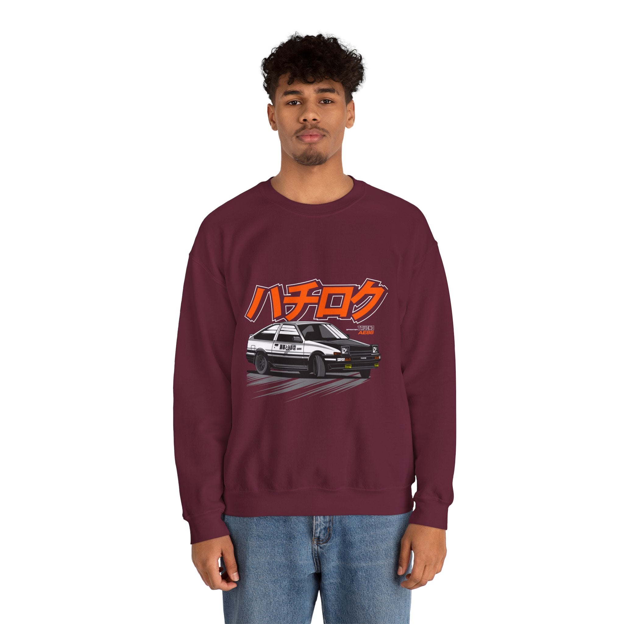 Hachiroku AE86 Car Crewneck Sweatshirt — JDM Drift Classic
