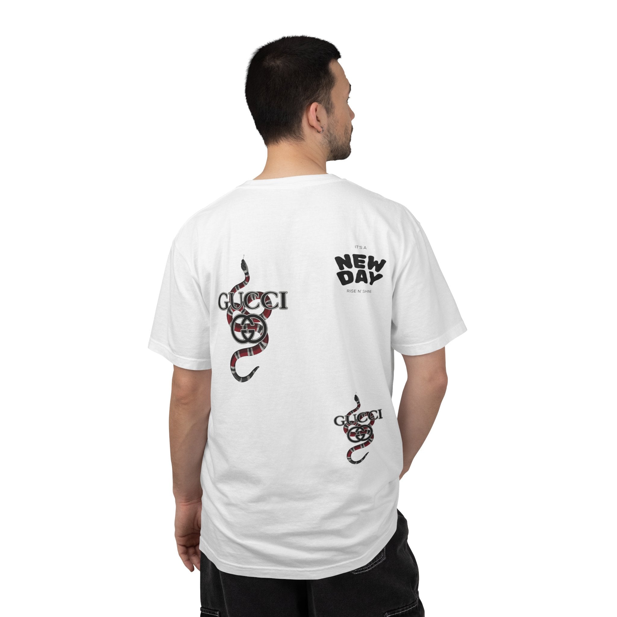 Graphic T-Shirt — Snake Logo Tee ("New Day")