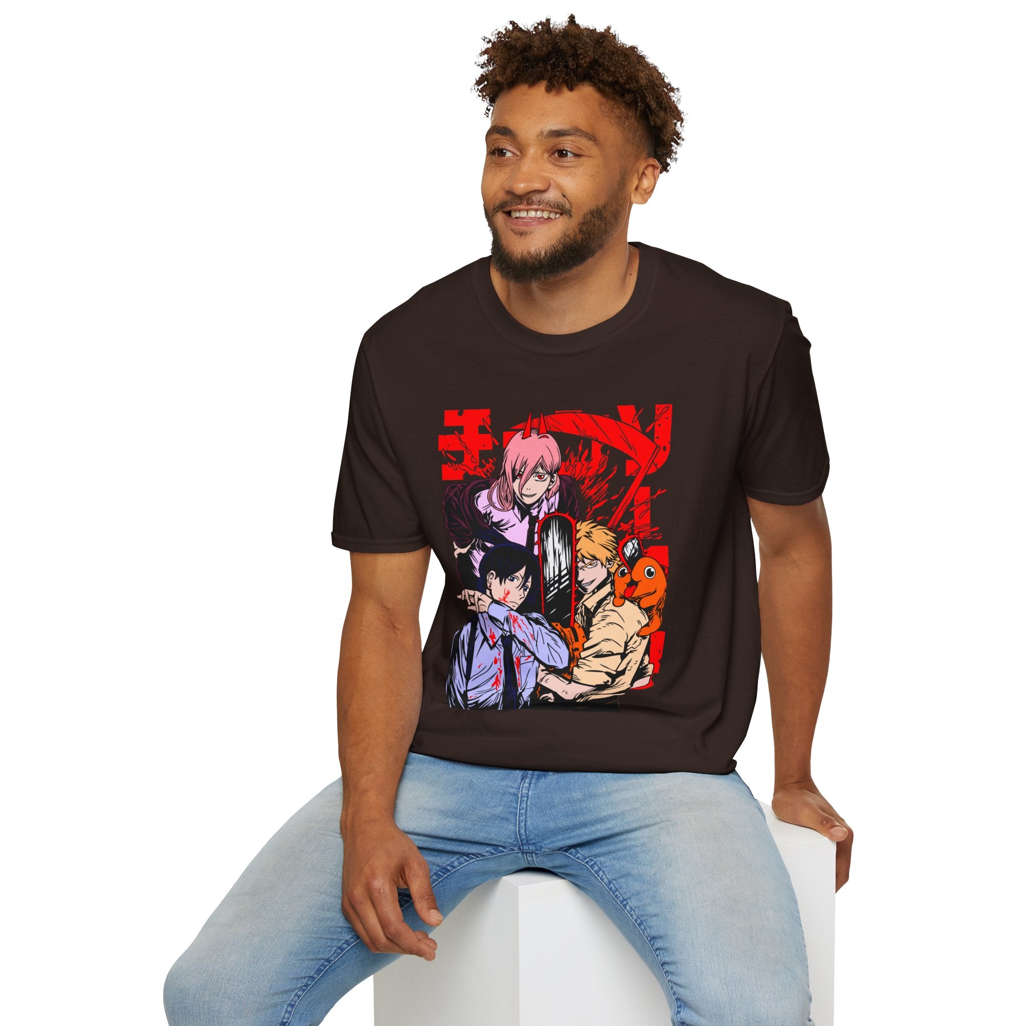 Anime Character Group T-Shirt — Devil Hunter Squad Graphic Tee