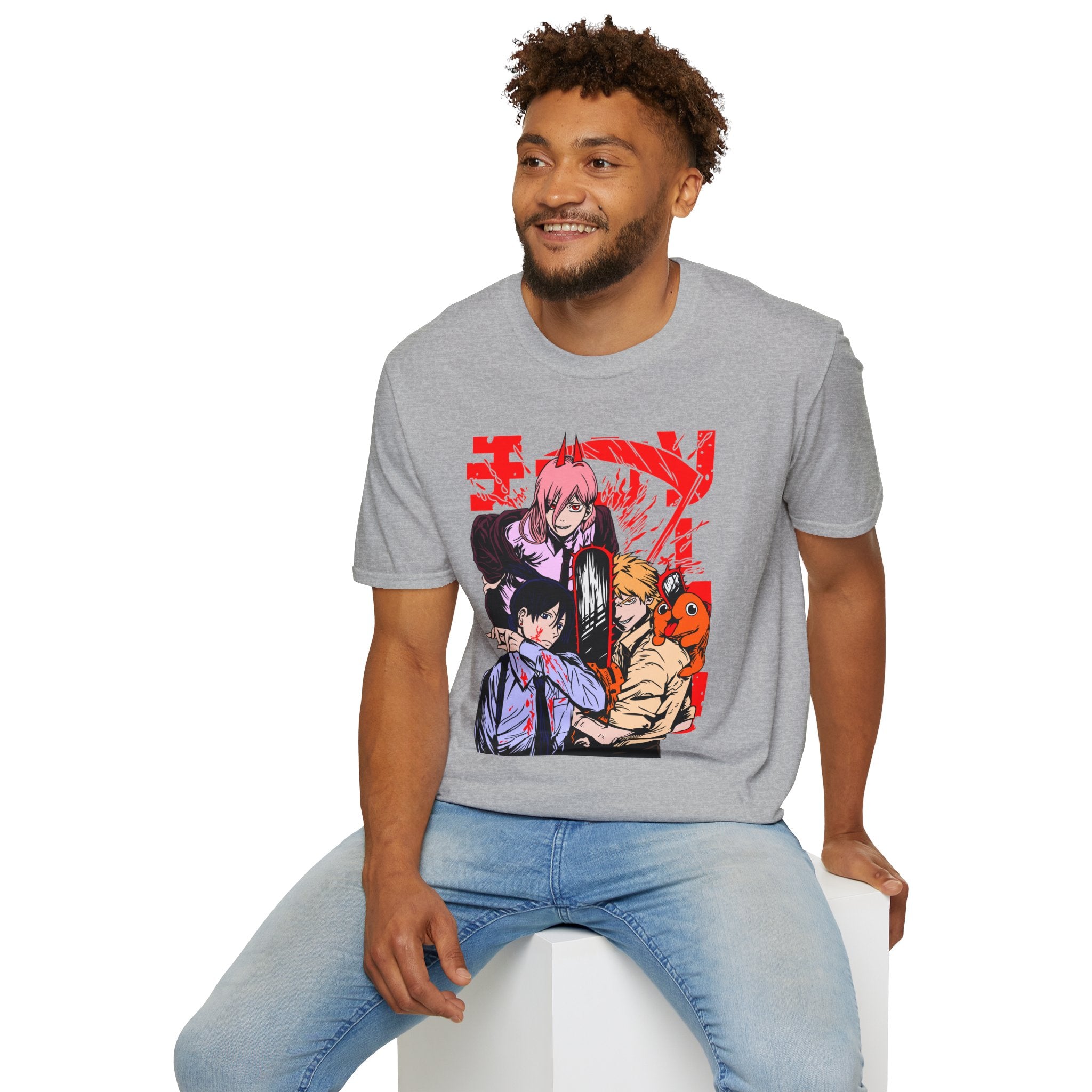 Anime Character Group T-Shirt — Devil Hunter Squad Graphic Tee